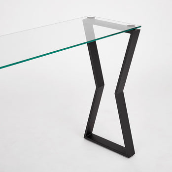 Table console en métal noir Noa