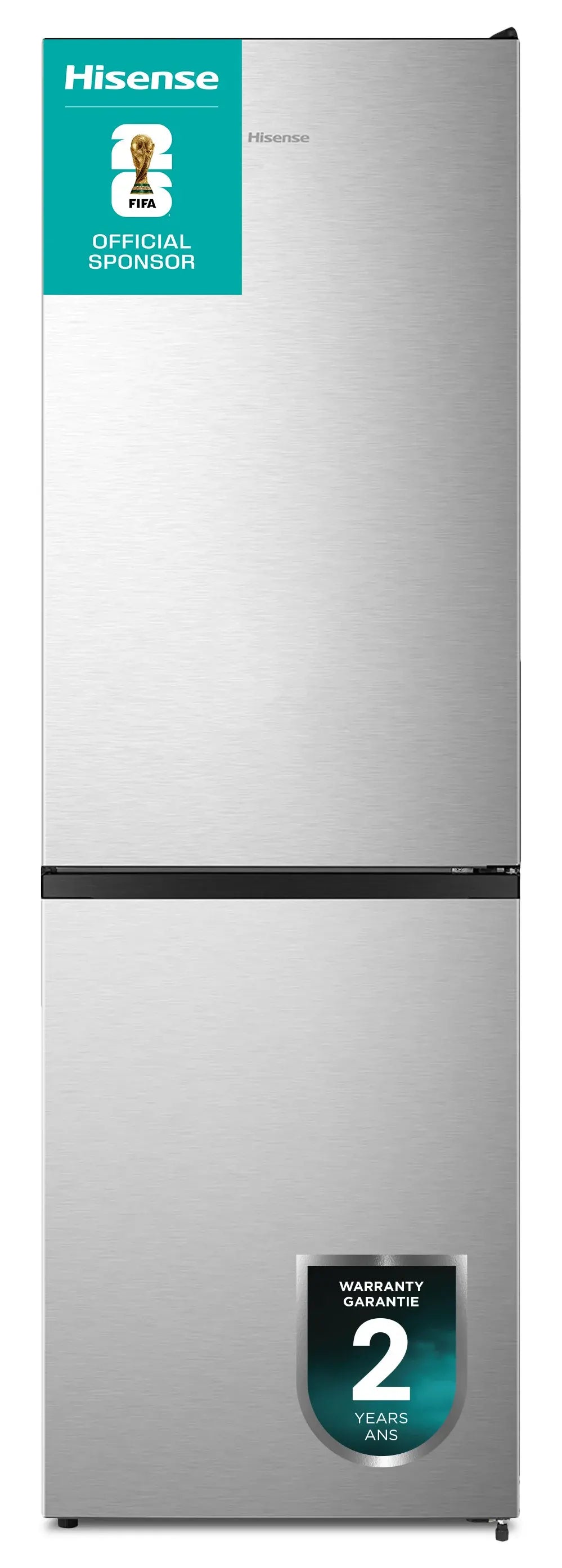 Hisense Réfrigérateur-congélateur inférieur de 10,7 pi³ en acier inoxydable, 24 po