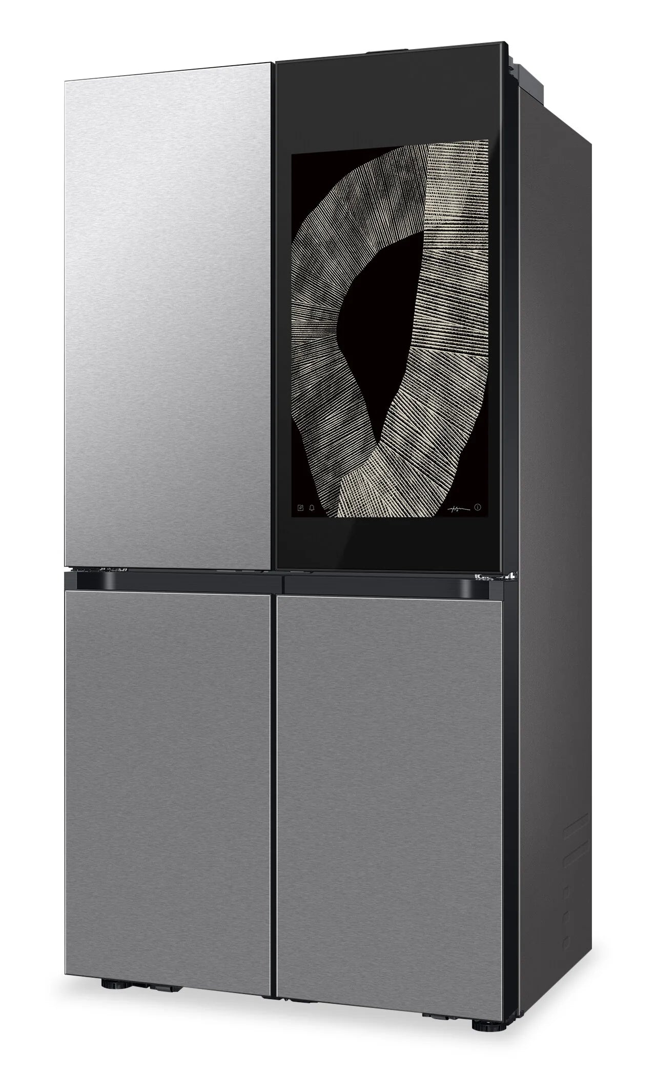 Samsung BESPOKE 23 pi³ 4-Door Flex IA Family Hub+ Profondeur Comptoir RF23DB9900