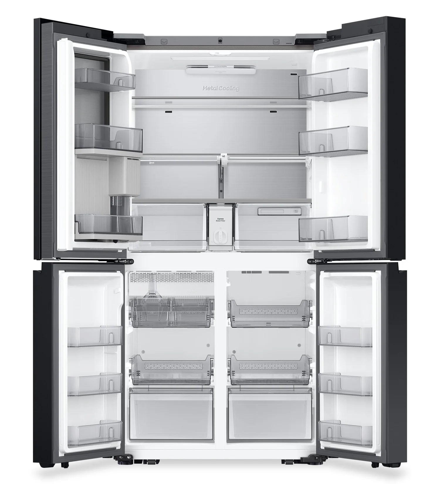 Samsung BESPOKE 23 pi³ 4-Door Flex IA Family Hub+ Profondeur Comptoir RF23DB9900