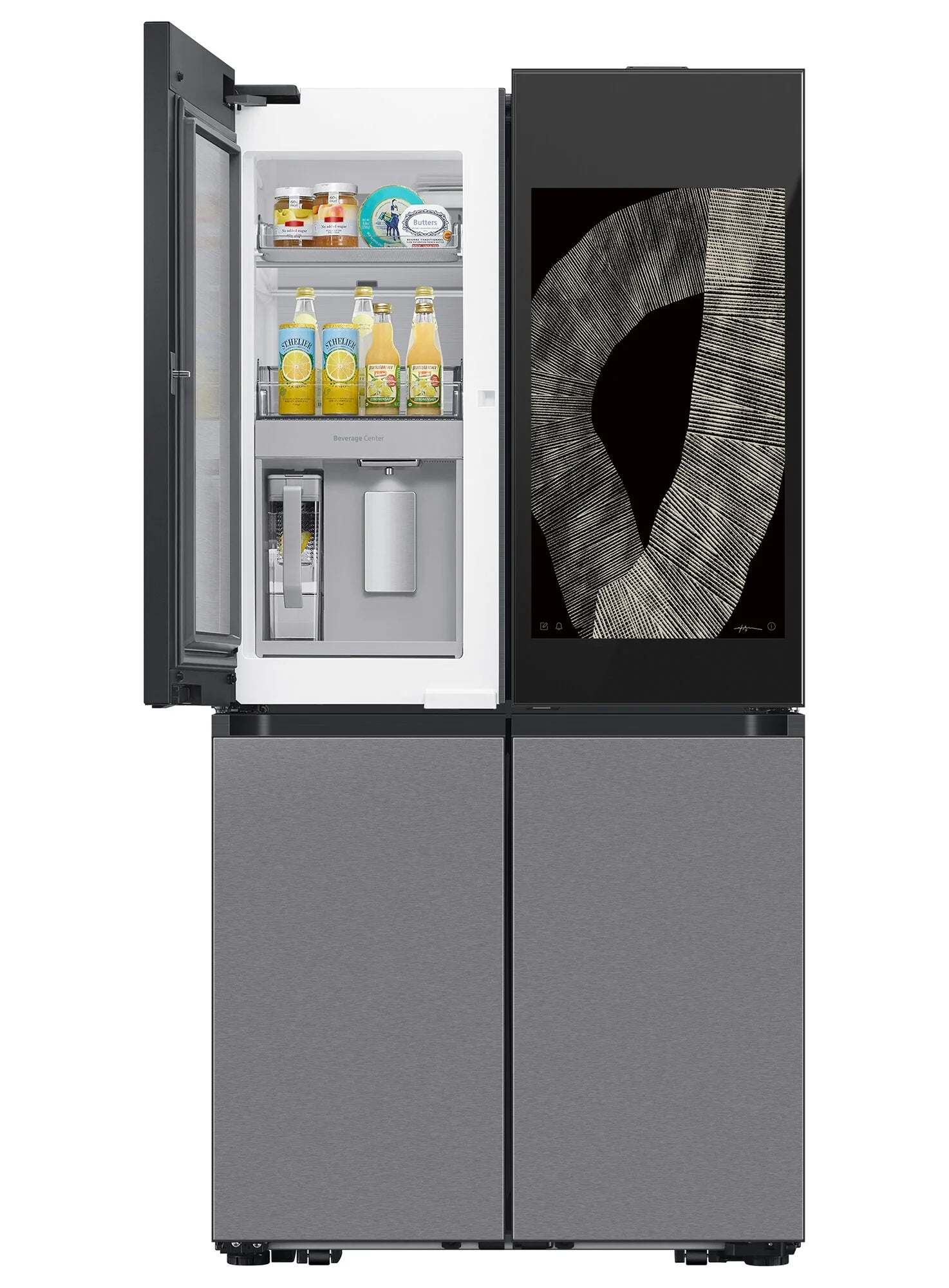 Samsung BESPOKE 23 pi³ 4-Door Flex IA Family Hub+ Profondeur Comptoir RF23DB9900