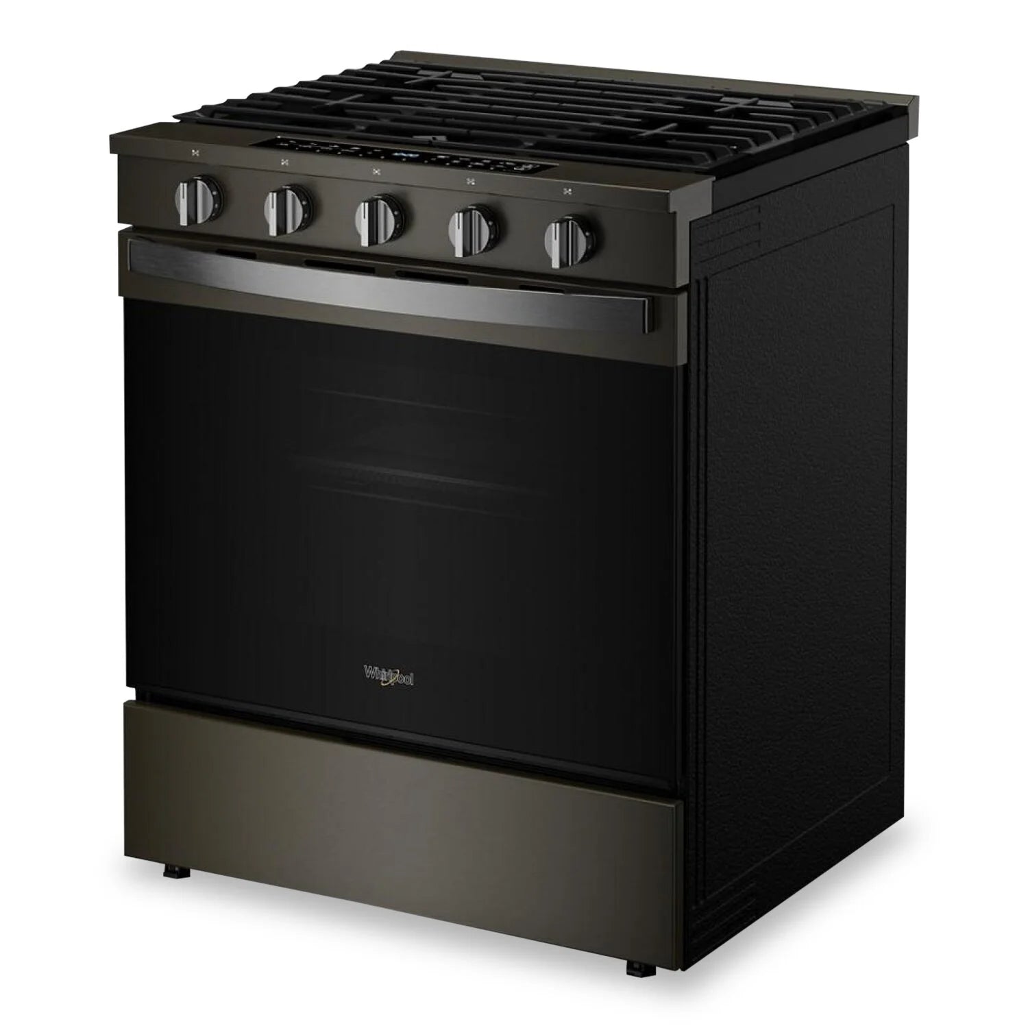 Cuisinière Whirlpool 30" 5 pi³ Gaz Air Fry Intelligente Inox Noir
