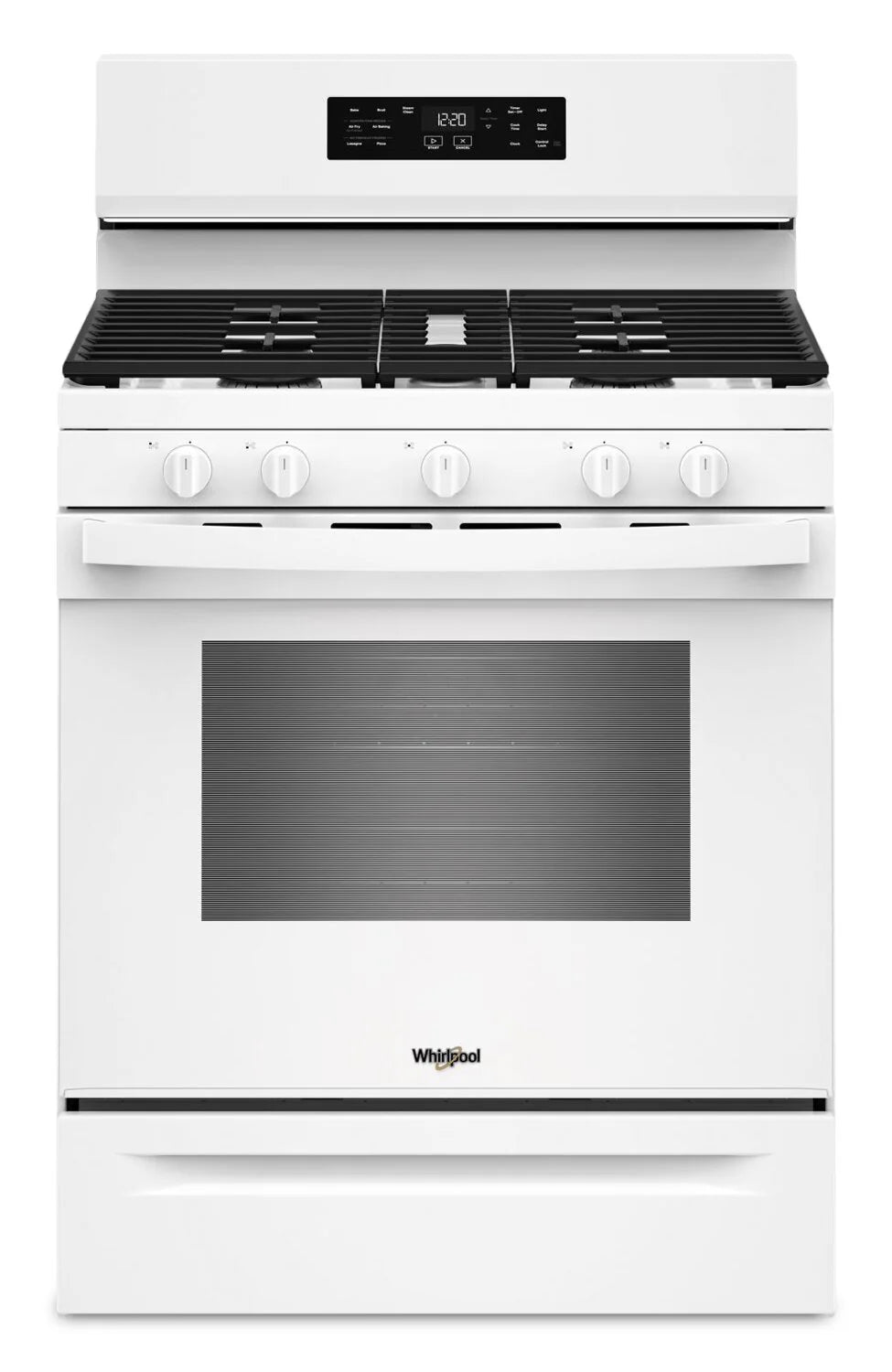 Cuisinière à gaz Whirlpool 5 pi³ Air Fry noire WFGS4530SB