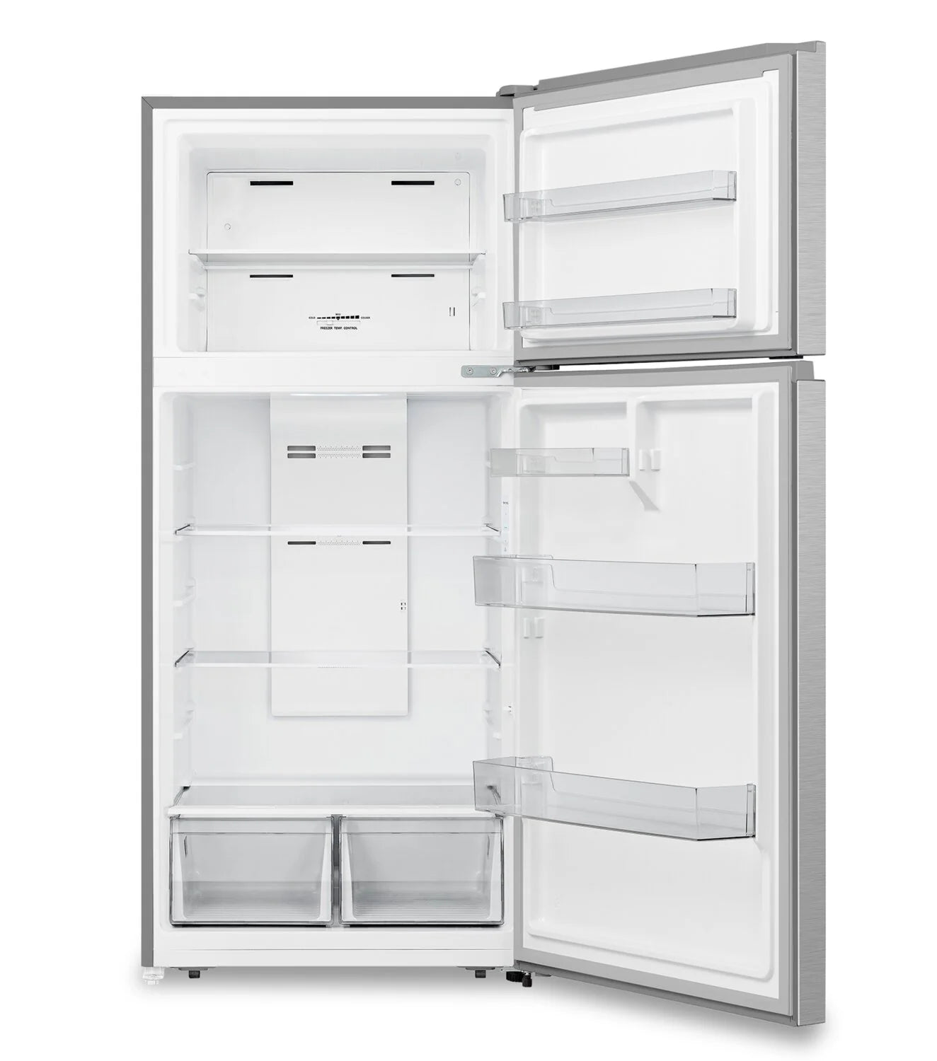Réfrigérateur Hisense 30" 18 pi³ à Congélateur Supérieur Blanc sans Givre RT18A2FWD