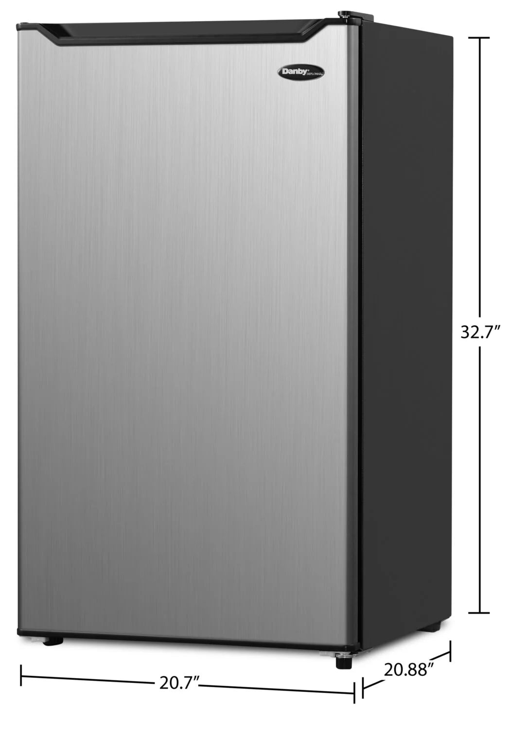Danby DCR044B1BM Mini réfrigérateur noir 20,7 po 4,4 pi³ avec compartiment de congélation