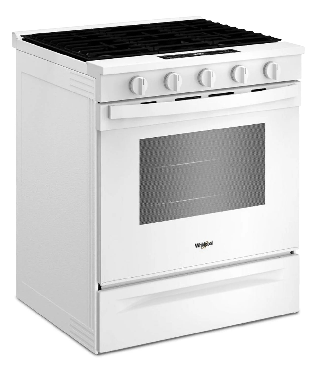 Cuisinière Whirlpool 30" 5 pi³ Gaz Air Fry Intelligente Inox Noir WSGS5030SV