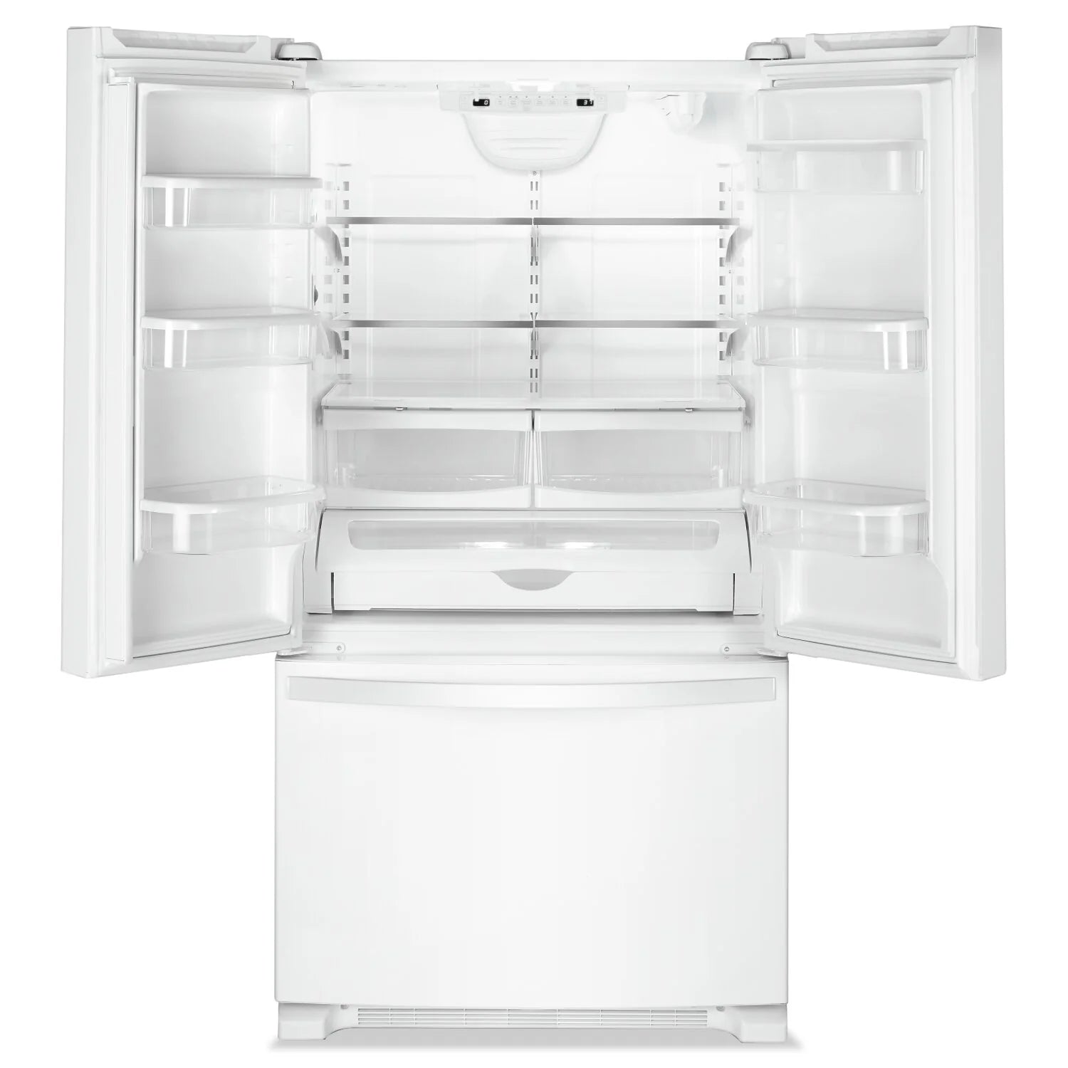 Réfrigérateur Whirlpool 33" 22,1 pi³ Portes Françaises Inox Anti-Traces WRFF5333PZ