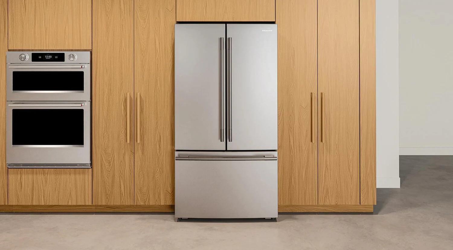 Réfrigérateur KitchenAid 36" 24 pi³ Portes Françaises Minerai Noir Prof. Comptoir KRFC236SBE