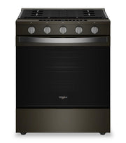 Cuisinière Whirlpool 30" 5 pi³ Gaz Air Fry Intelligente Inox Noir