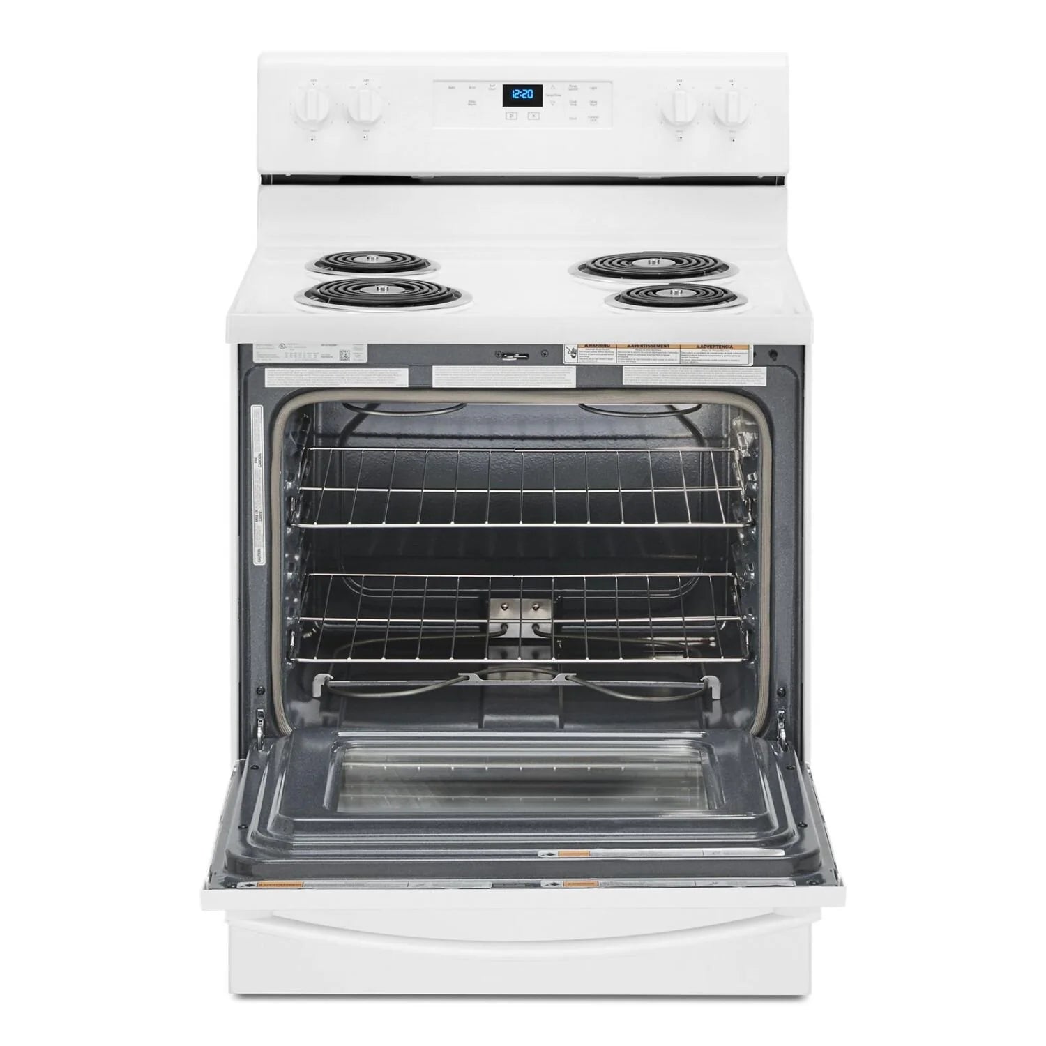 Cuisinière électrique autonettoyante en acier inoxydable Whirlpool de 30 po et 4,8 pi³ YWFC315S0JS
