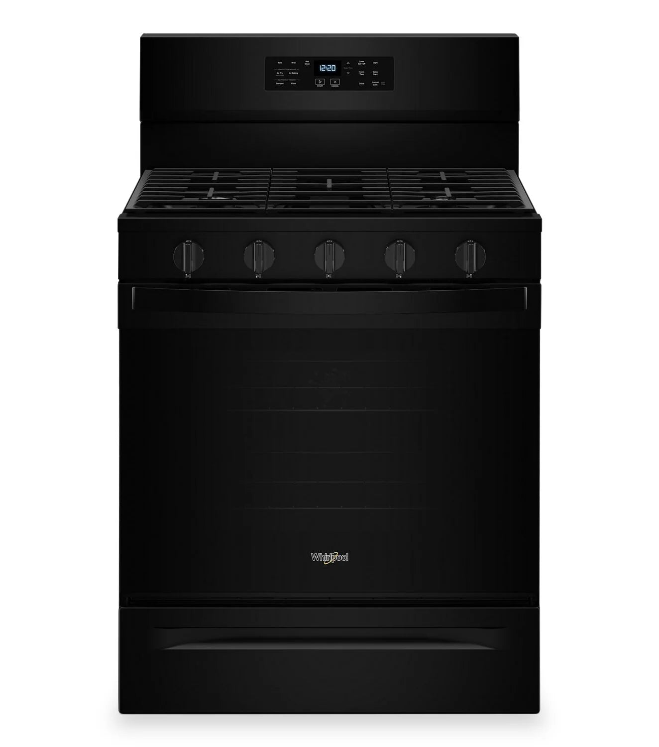 Cuisinière Whirlpool 30" 5 pi³ Gaz Air Fry Autonettoyante Inox Anti-traces WFGS5030RZ