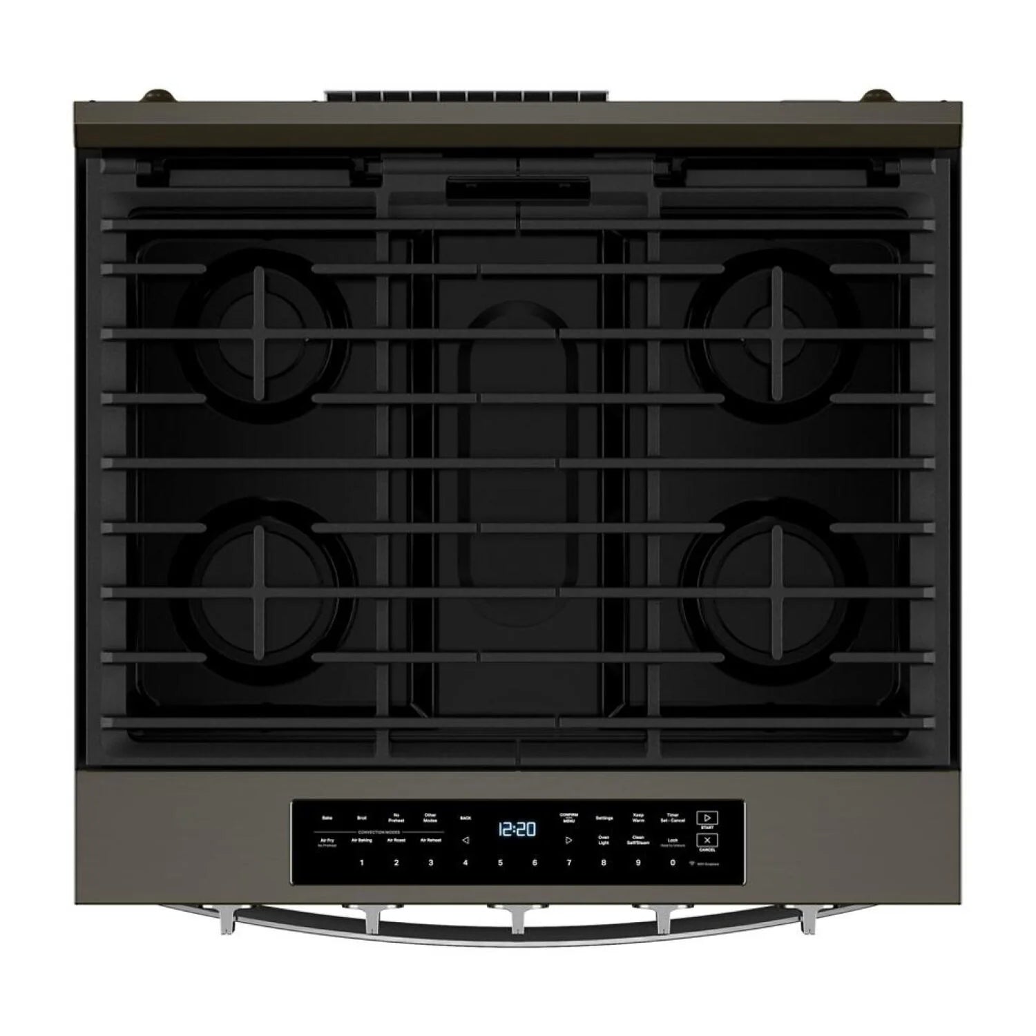 Cuisinière Whirlpool 30" 5 pi³ Gaz Air Fry Intelligente Inox Noir