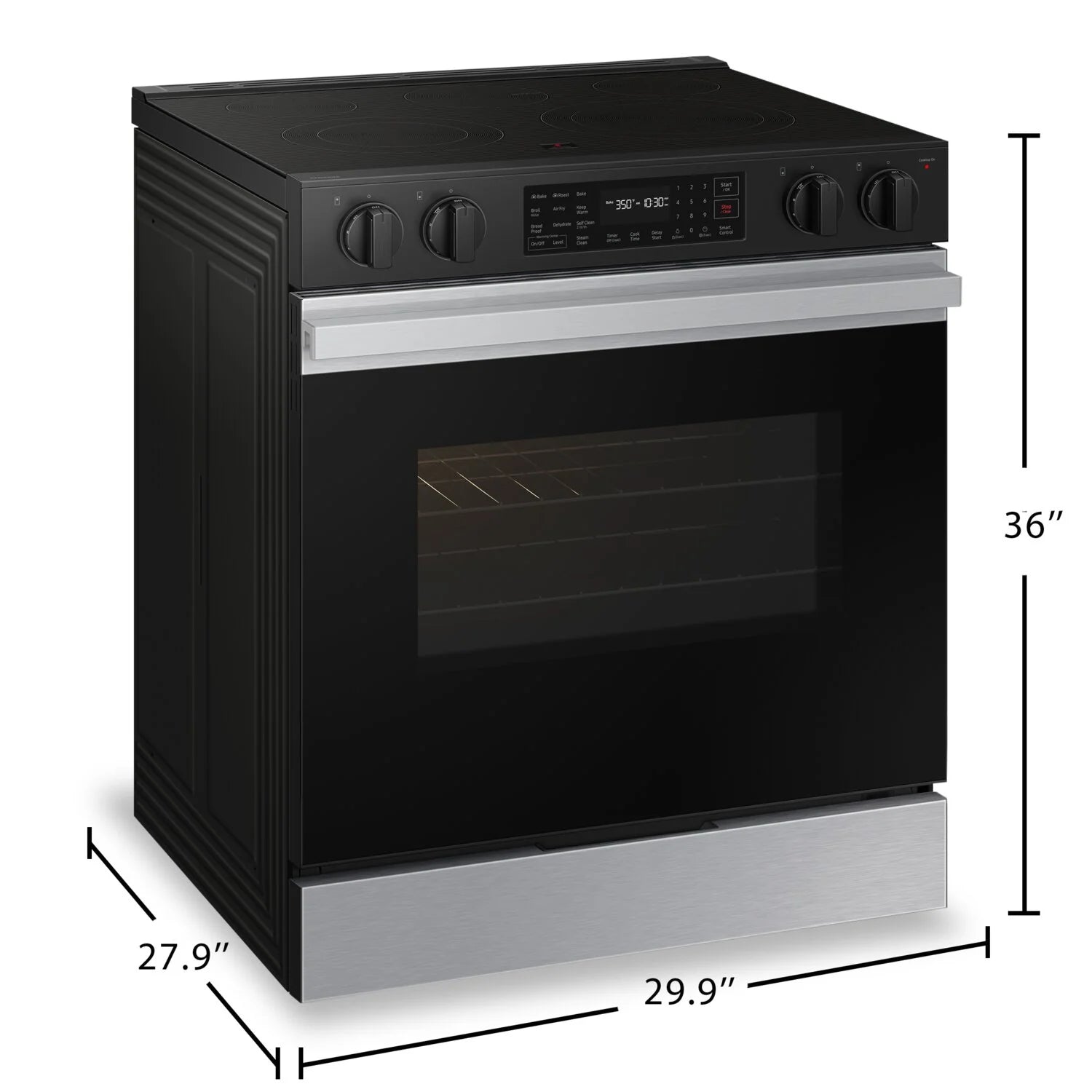 Cuisinière Samsung Bespoke 30" 6,3 pi³ Élec. Encastrée Air Fry Inox NSE6DG8300SRAC