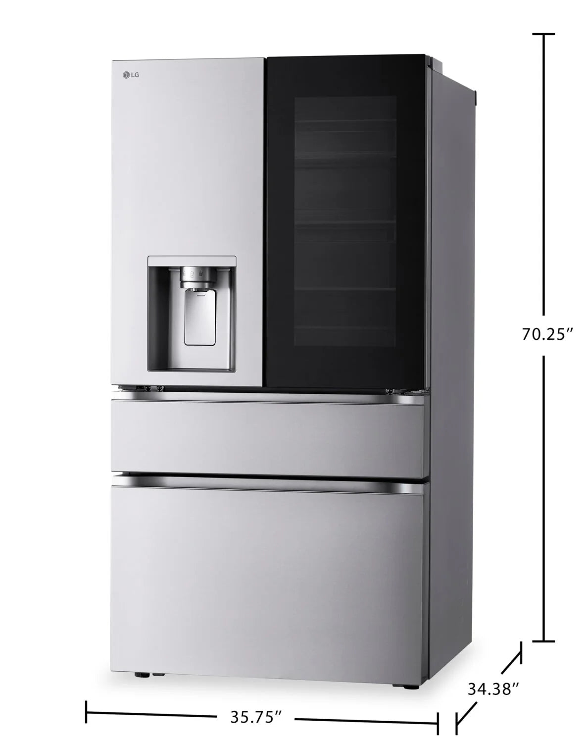 Réfrigérateur LG 29 pi³ InstaView™ MyColour™ Inox 36"