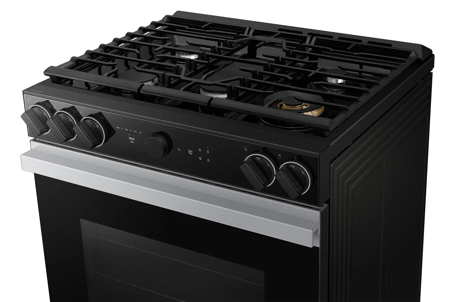 Cuisinière Samsung Bespoke 30 po 6 pi³ Gaz Encastrée Caméra et Air Sous Vide Inox NSG6DG8700SRAA