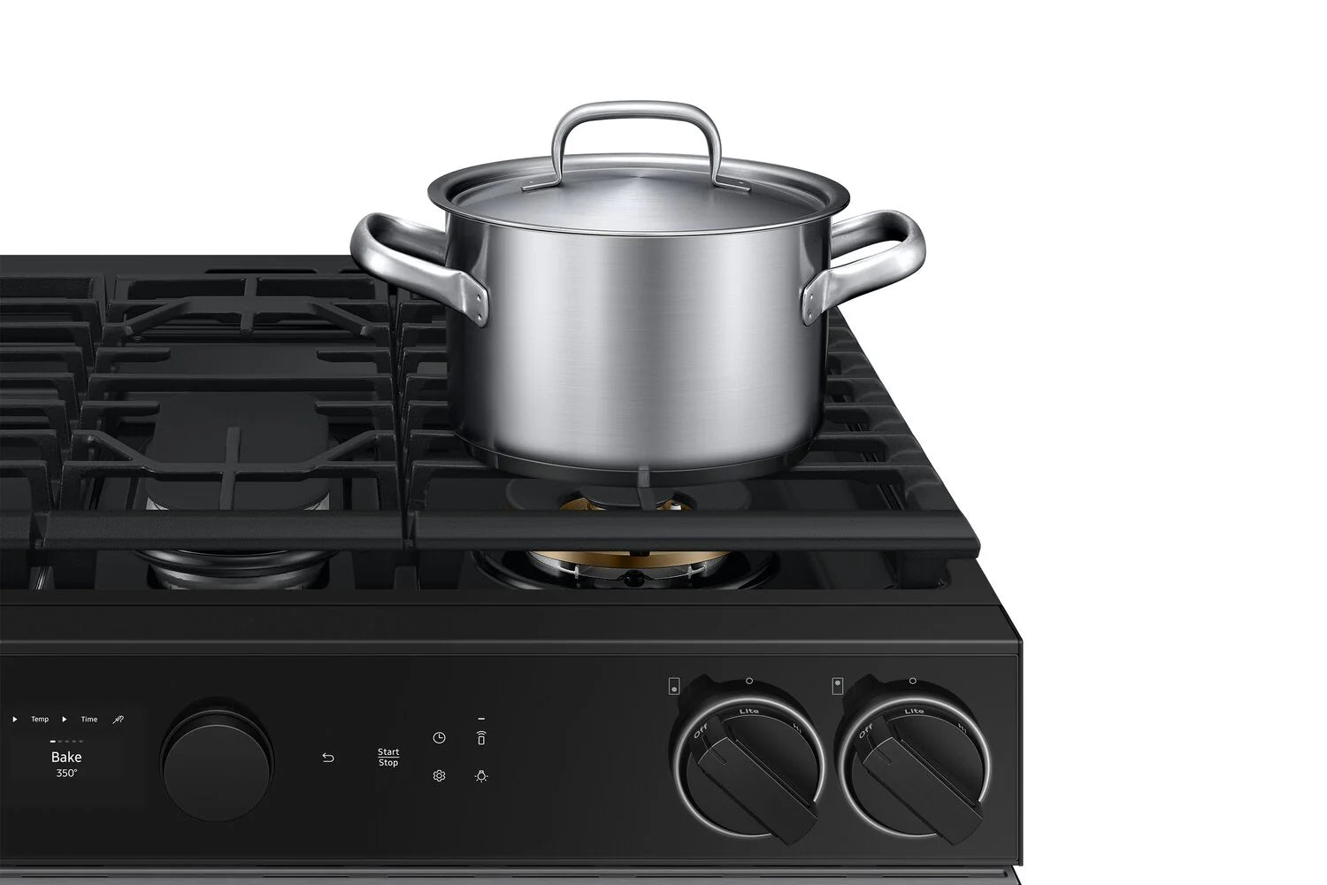 Cuisinière Samsung Bespoke 30 po 6 pi³ Gaz Encastrée Caméra et Air Sous Vide Inox NSG6DG8700SRAA