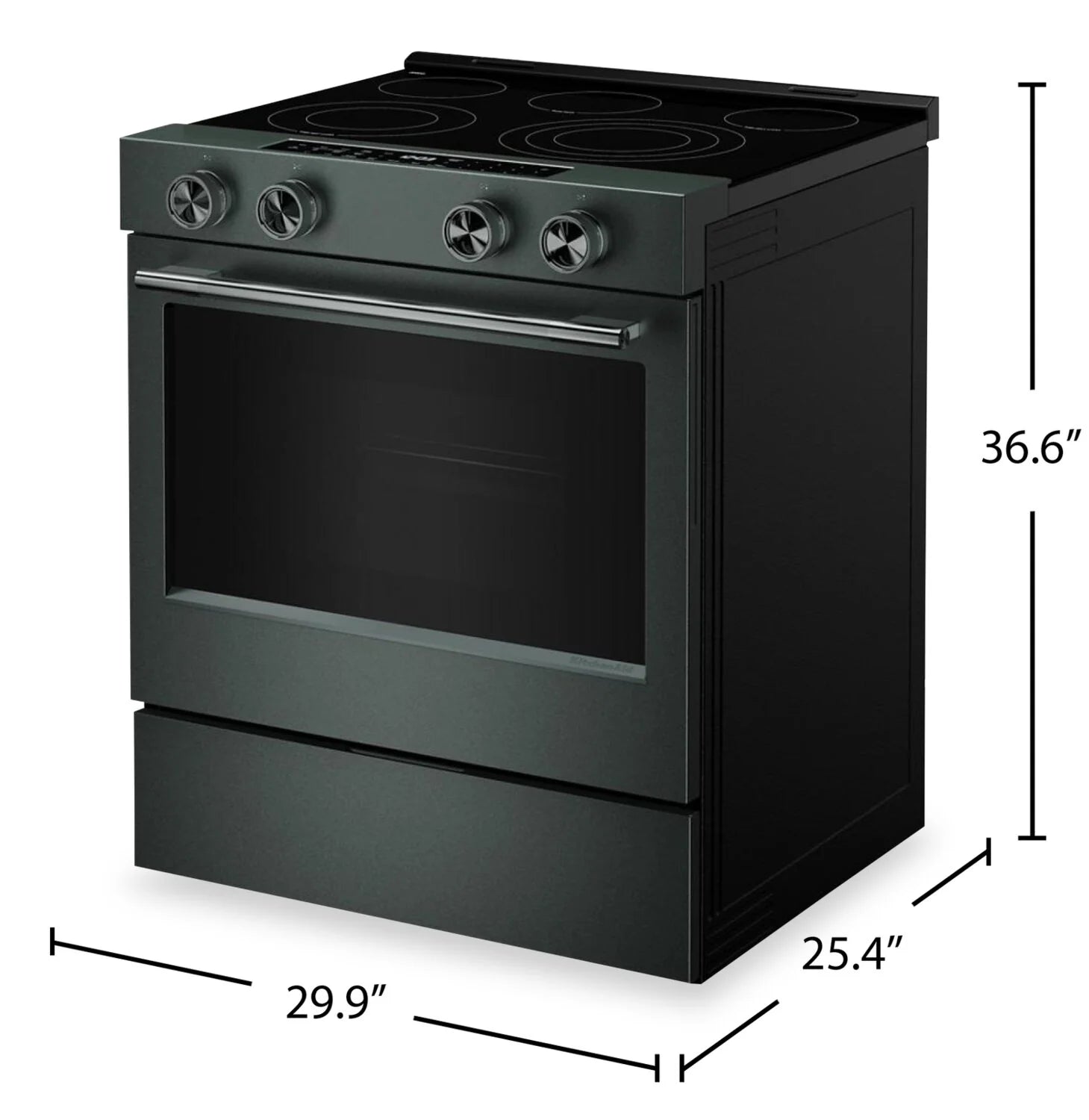 Cuisinière KitchenAid 30" 5,3 pi³ Élec. Intelligente Genièvre