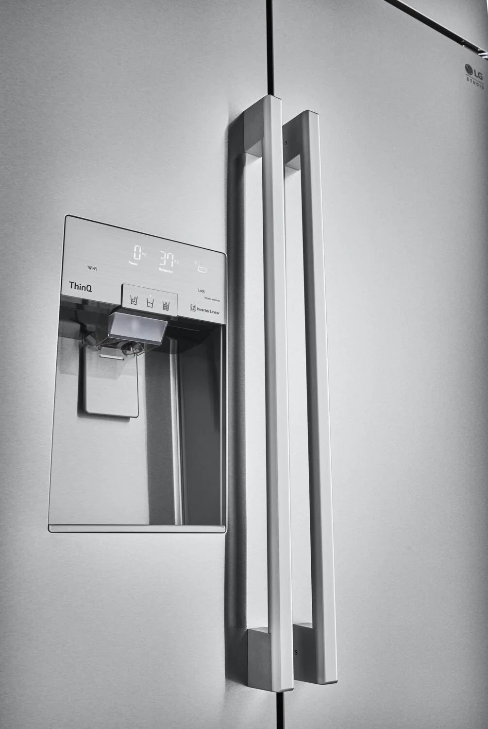 LG Studio 42" 25.6 cu. ft. Built-In Side-by-Side Refrigerator with Smudge-Proof Stainless Steel SRSXB2622S
