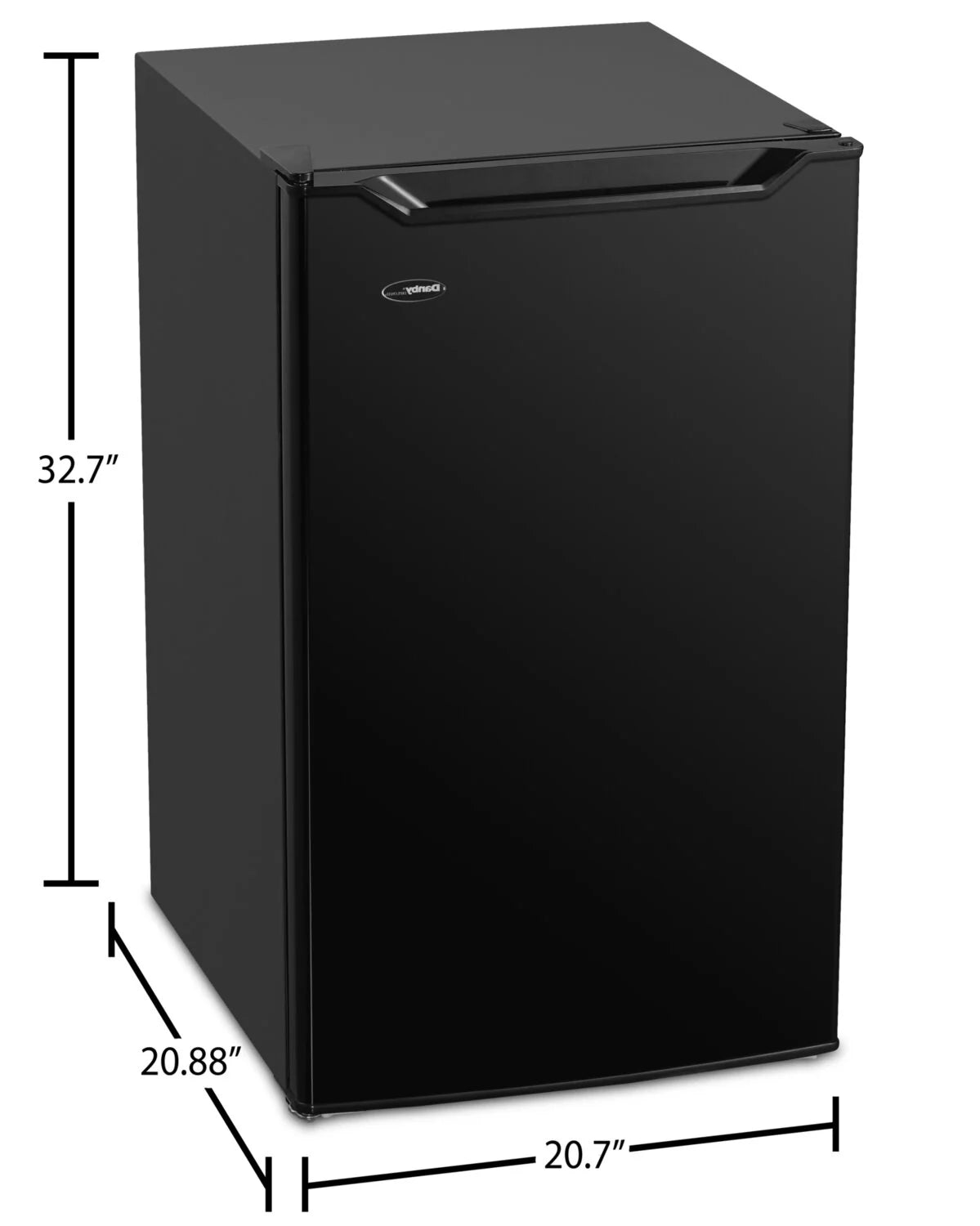 Danby DCR044B1BM Mini réfrigérateur noir 20,7 po 4,4 pi³ avec compartiment de congélation