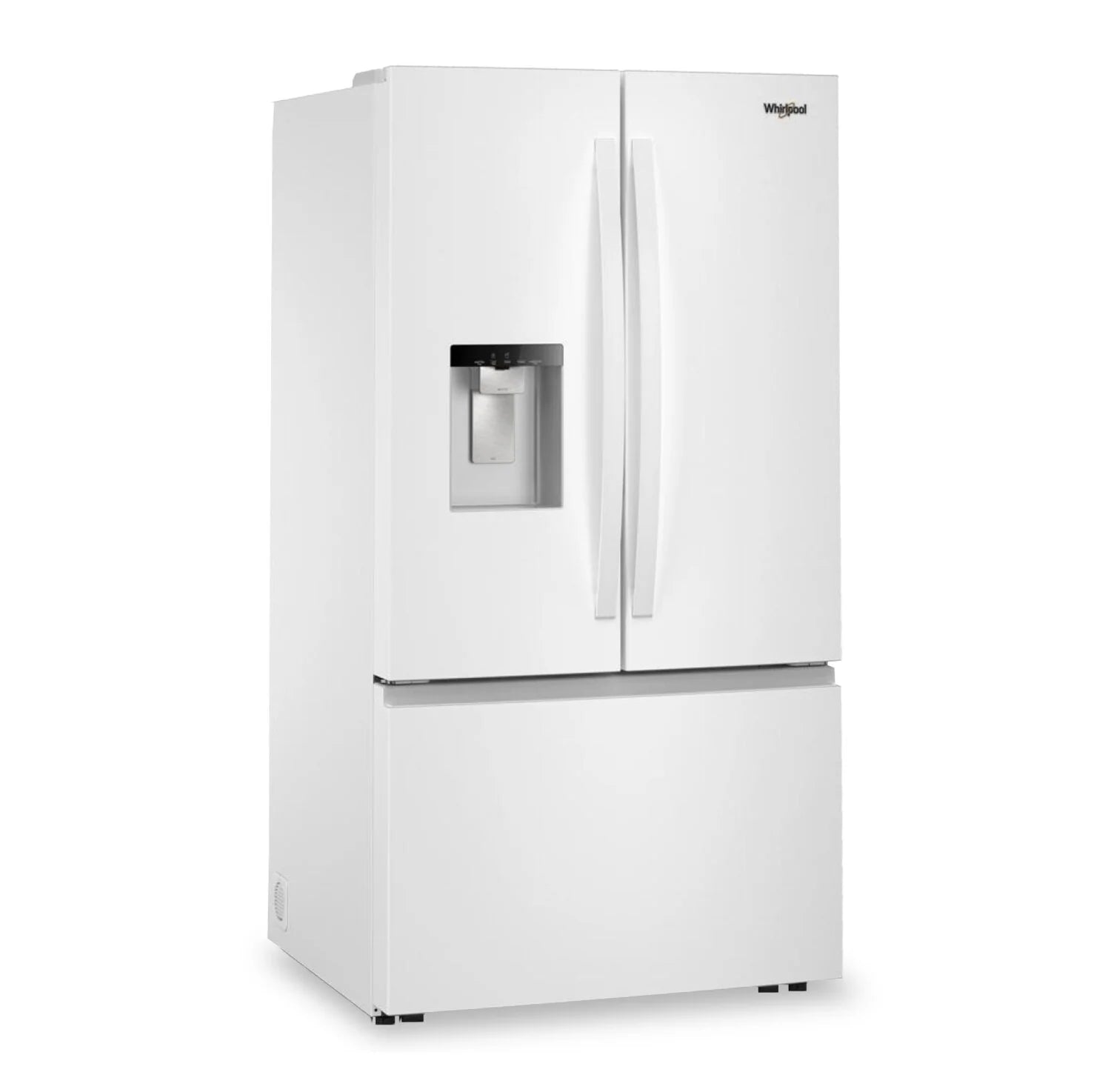 Réfrigérateur Whirlpool 36" 30 pi³ Portes Françaises Blanc avec Eau et Glace WRFF3536SW