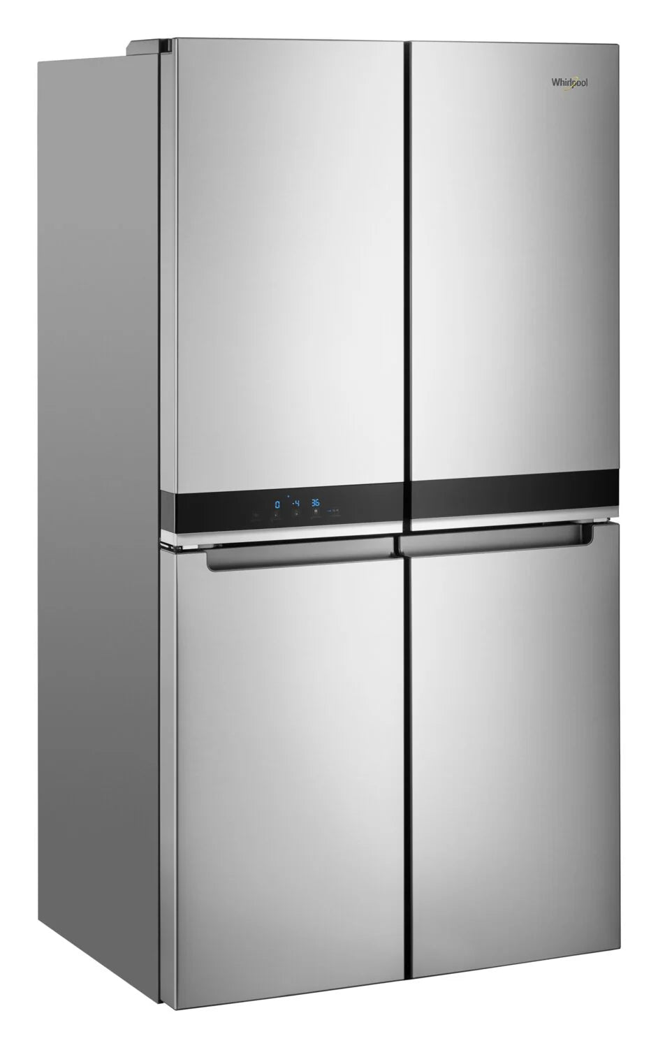 Réfrigérateur Whirlpool 19 pi³ 4 Portes 36" Inox Anti-Traces
