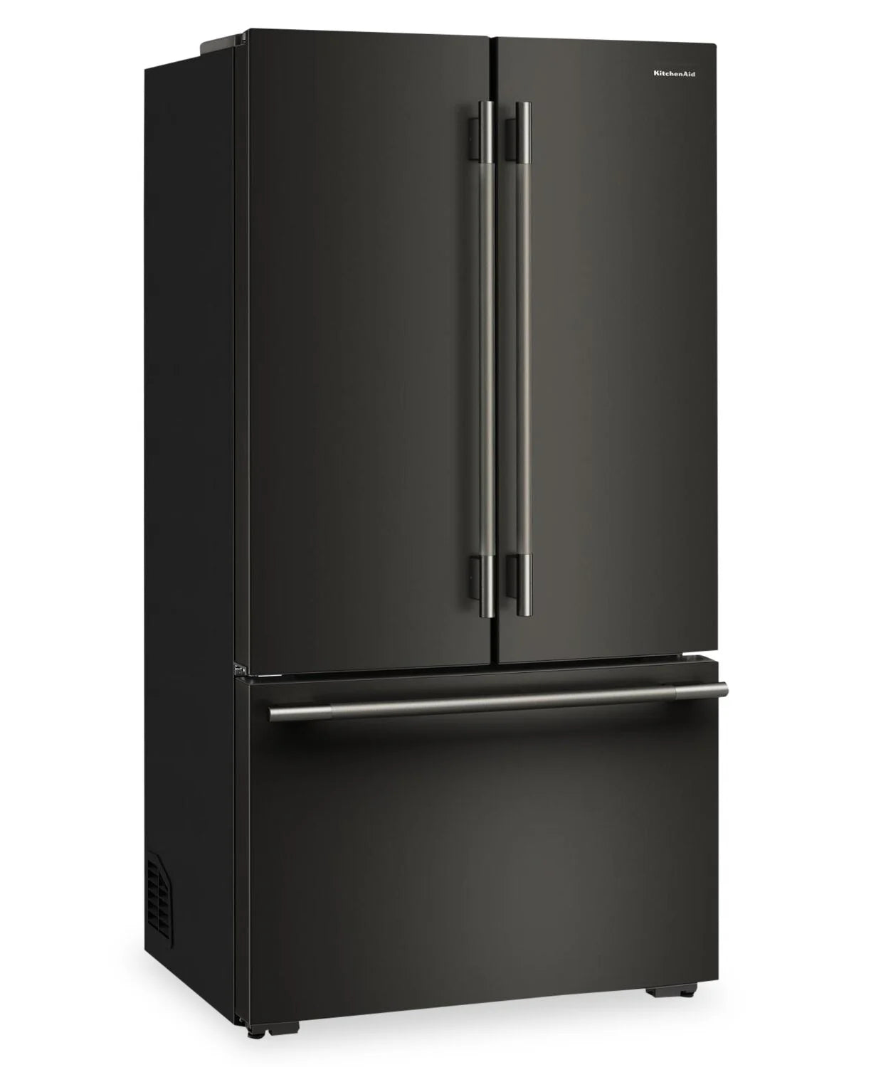 Réfrigérateur KitchenAid 36" 24 pi³ Portes Françaises Minerai Noir Prof. Comptoir KRFC236SBE