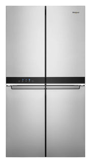 Réfrigérateur Whirlpool 19 pi³ 4 Portes 36" Inox Anti-Traces