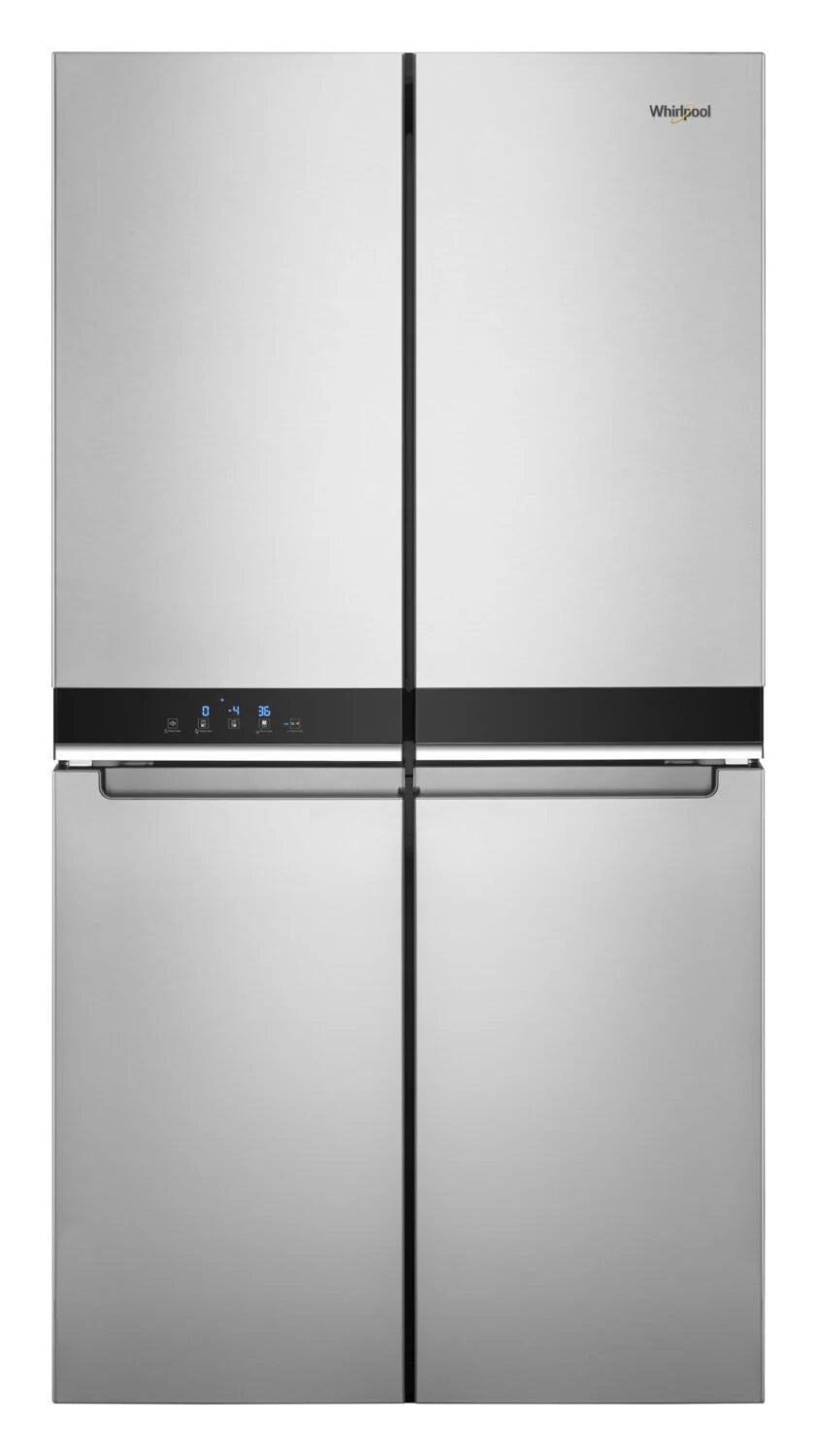 Réfrigérateur Whirlpool 19 pi³ 4 Portes 36" Inox Anti-Traces
