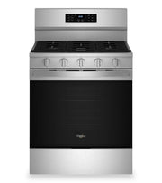 Cuisinière Whirlpool 30" 5 pi³ Gaz Air Fry Autonettoyante Inox Anti-traces WFGS5030RZ