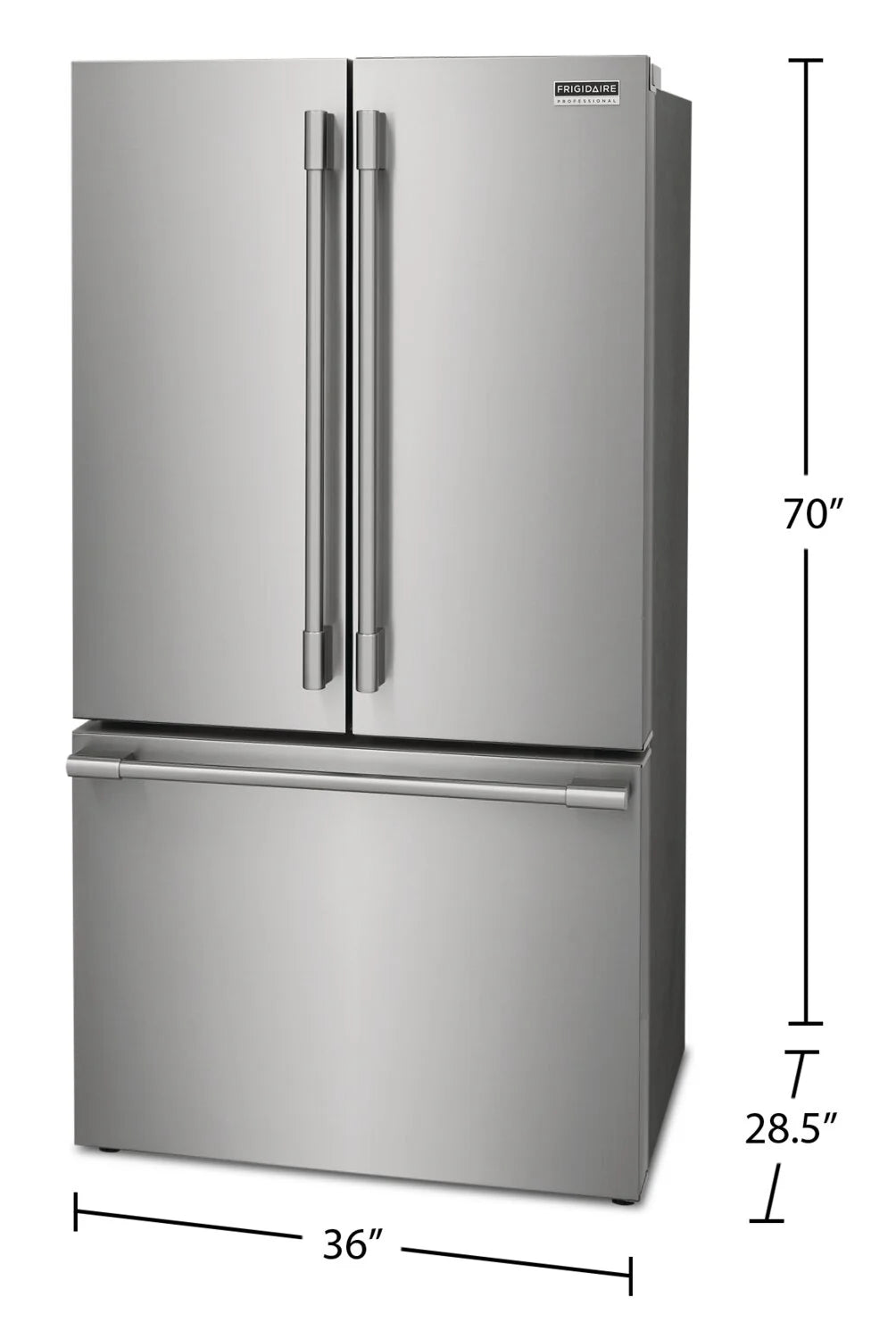 Réfrigérateur Frigidaire Pro 23 pi³ French Door 36" Inox