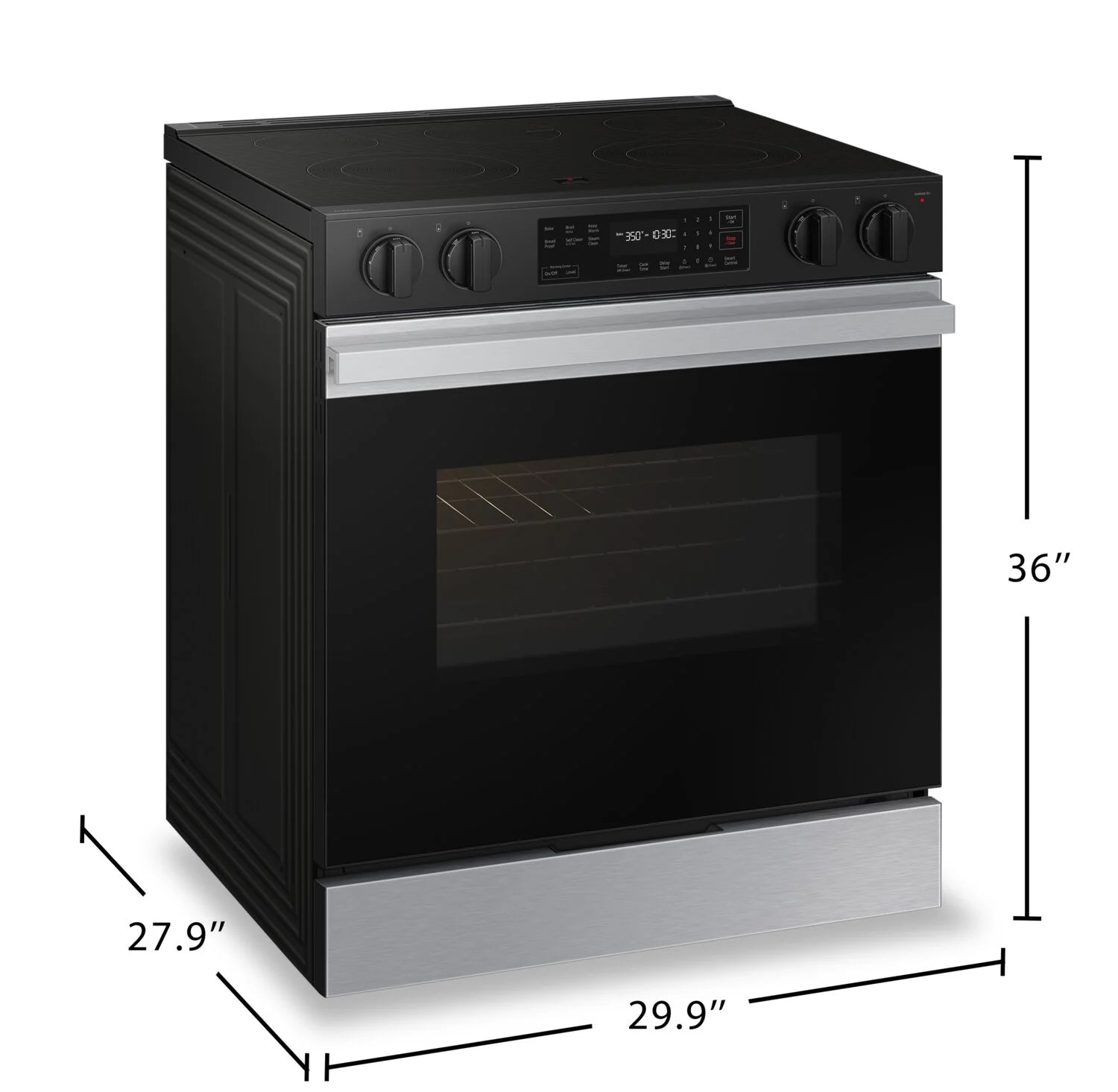 Cuisinière Samsung Bespoke 30 po 6,3 pi³ électrique encastrable Wi-Fi en acier inoxydable NSE6DG8100SRAC