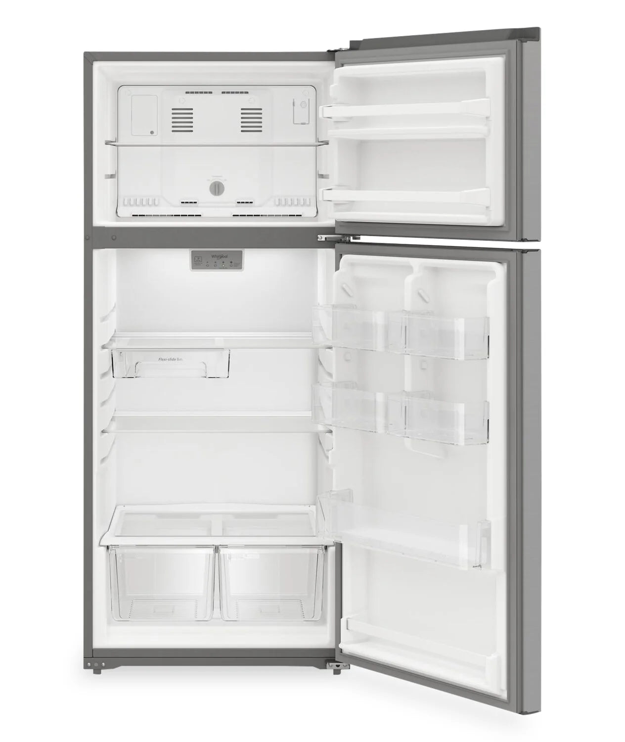Whirlpool WRTX5328PM Stainless Steel Top-Freezer Refrigerator 28-inch 16.3 cu. ft.
