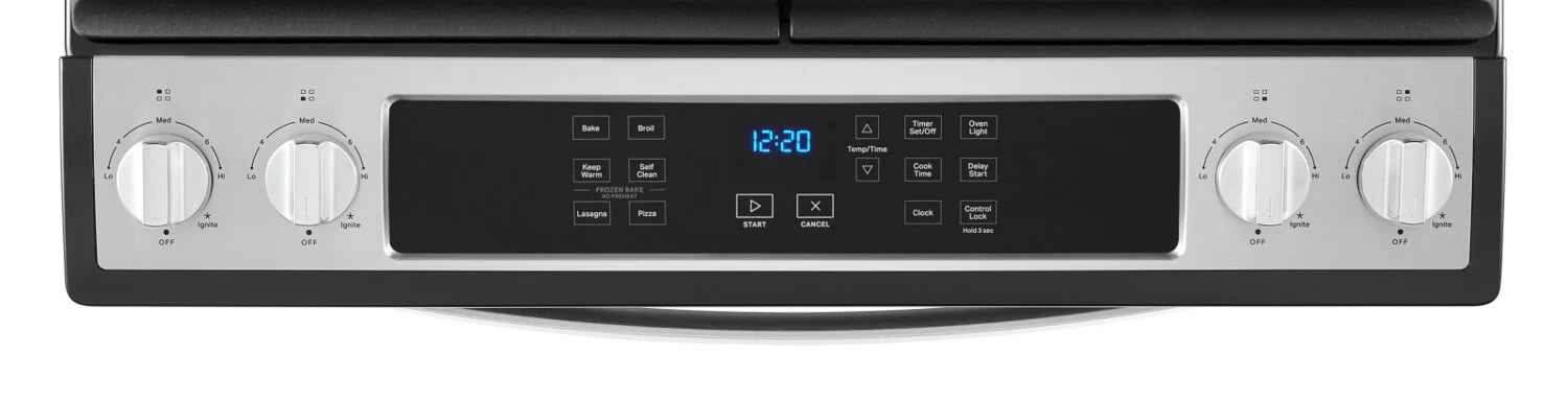 Cuisinière à gaz encastrable Whirlpool WEG515S0LS en acier inoxydable de 5 pi³