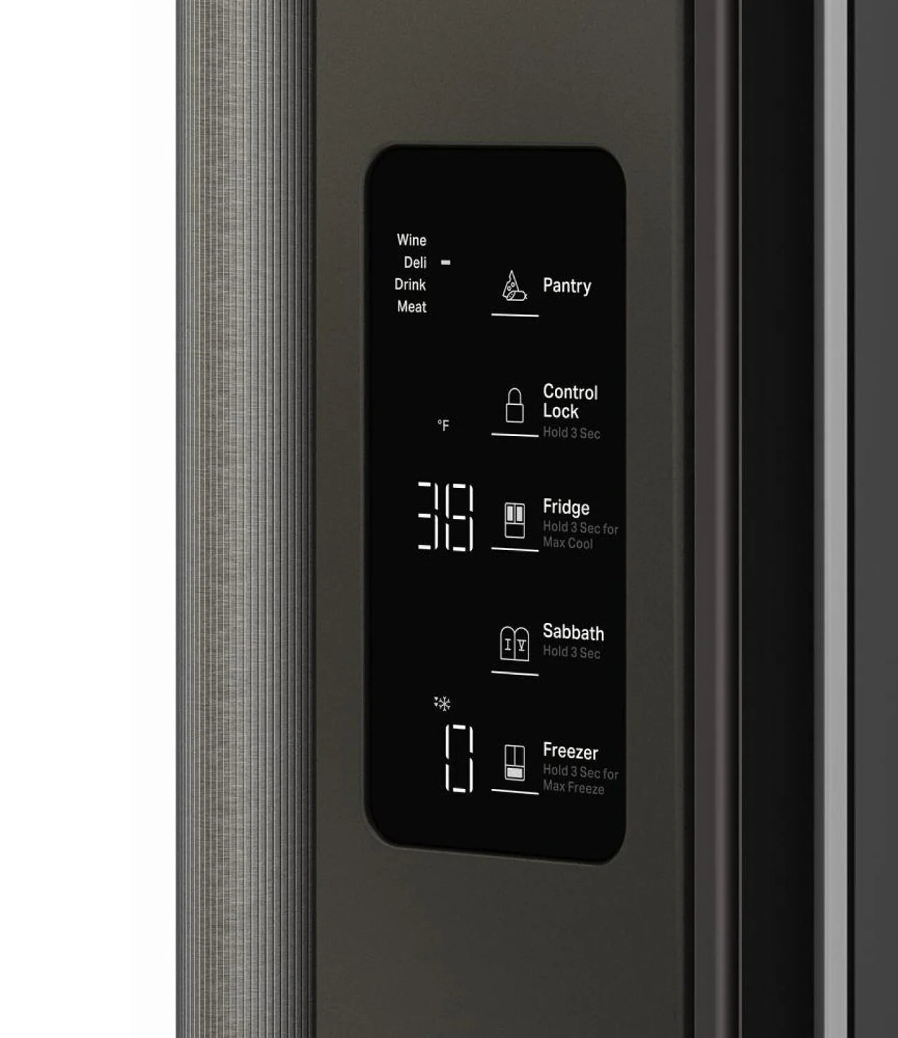 Réfrigérateur KitchenAid 36" 24 pi³ Portes Françaises Minerai Noir Prof. Comptoir KRFC236SBE
