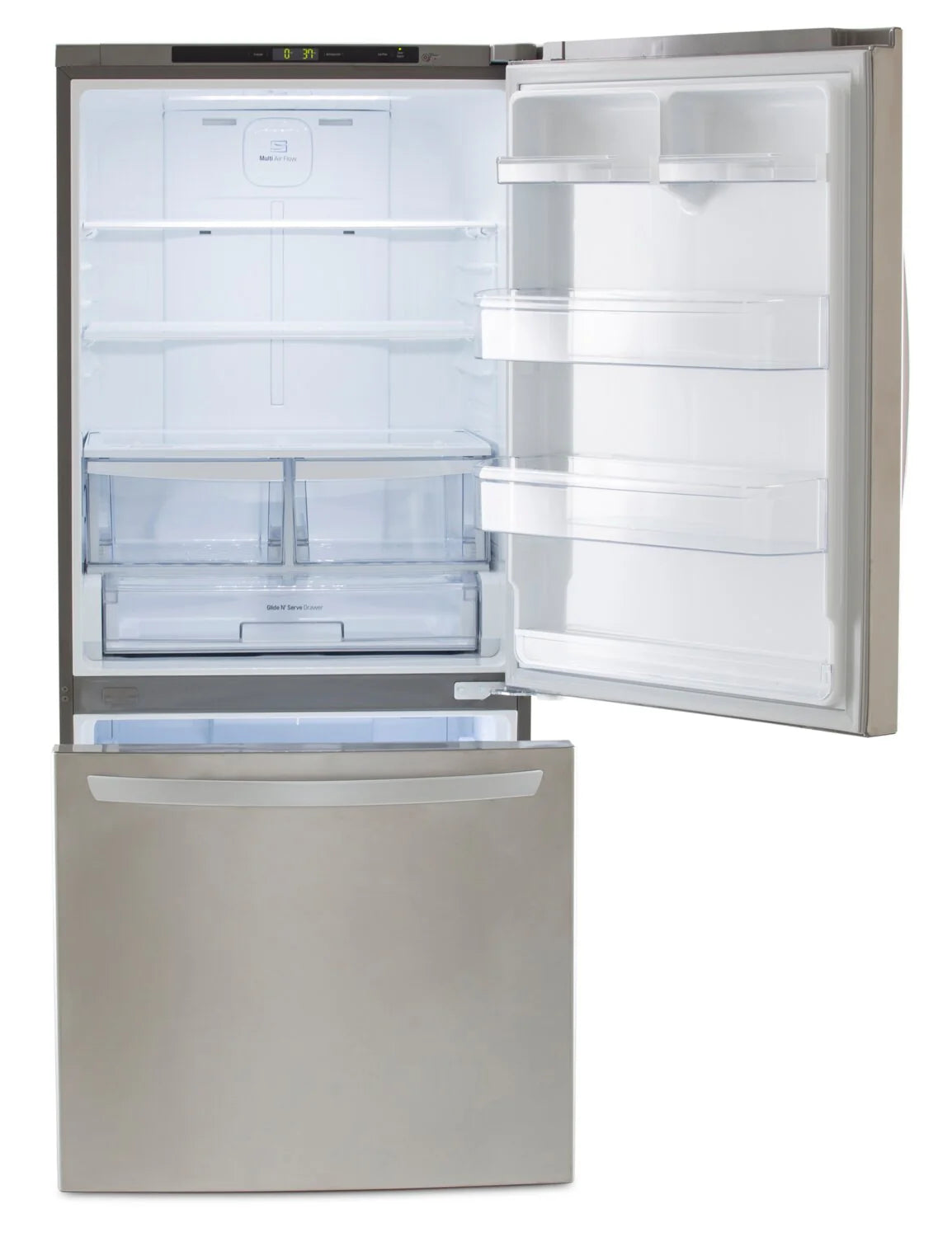 Réfrigérateur LG 22 pi³ Congélateur Bas 30" Acier Inoxydable Anti-traces