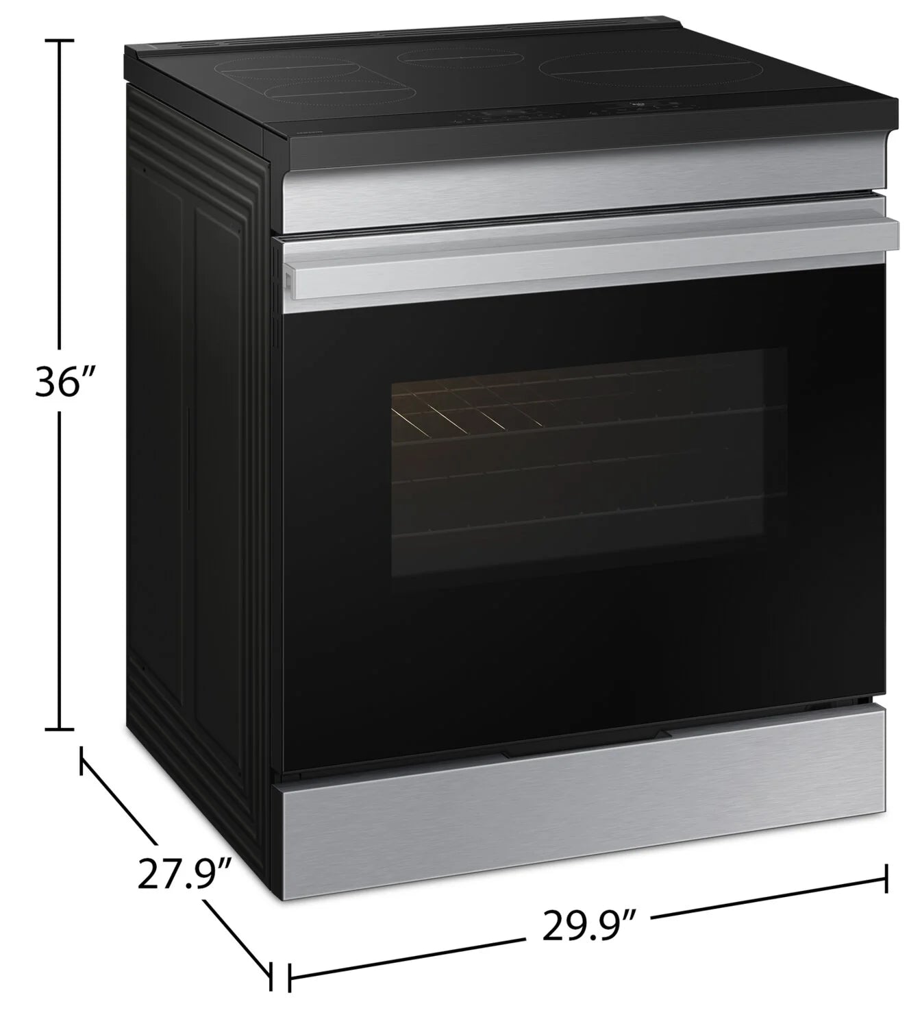 Cuisinière à induction Samsung Bespoke 30" 6,3 pi³ en acier inoxydable