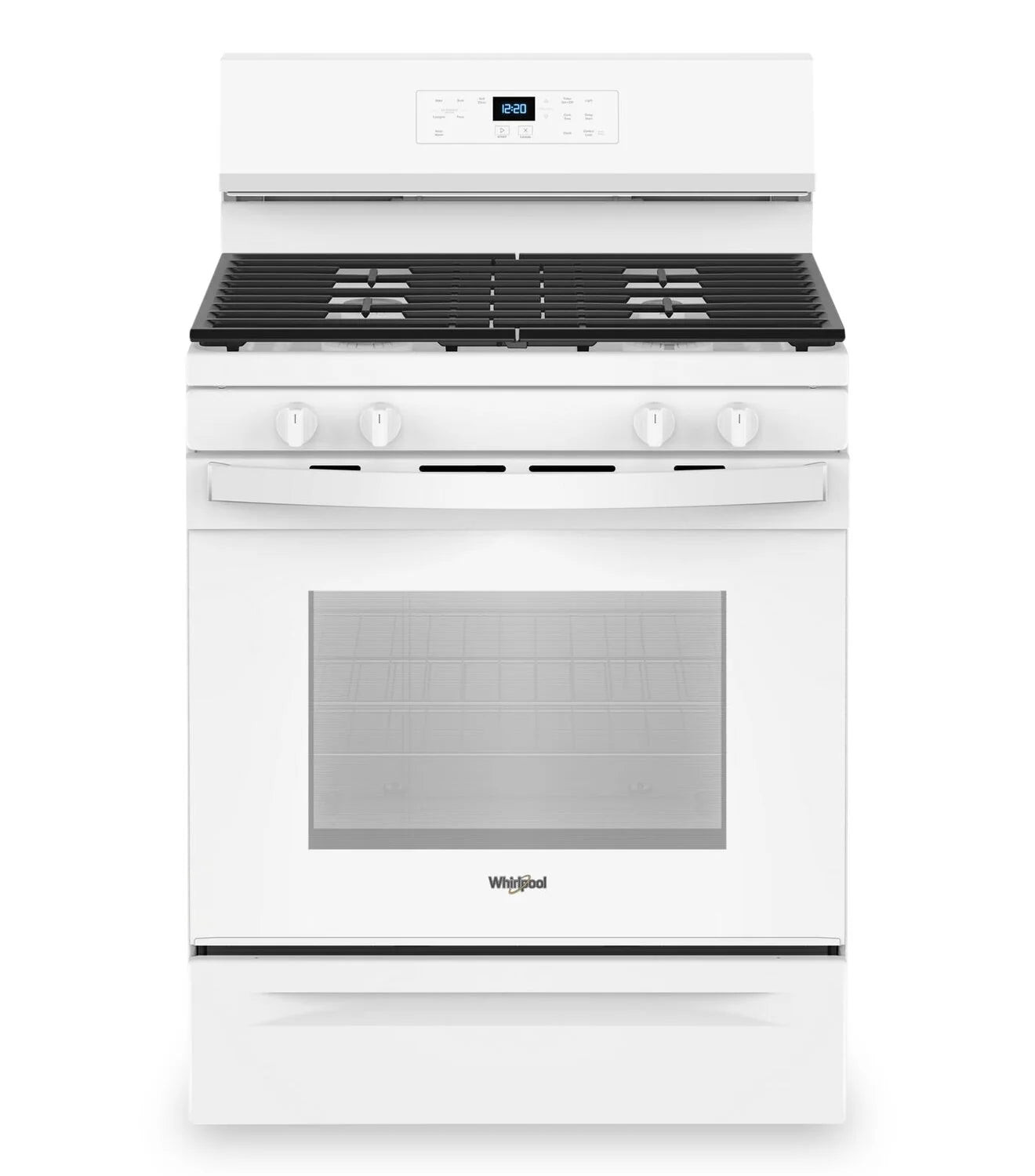 Cuisinière à gaz Whirlpool 30 po, 5,3 pi³, blanche, SpeedHeat