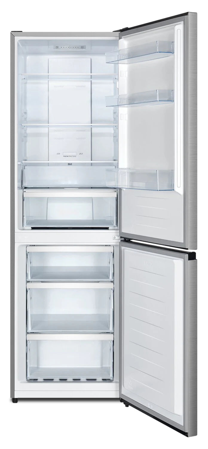Hisense Réfrigérateur-congélateur inférieur de 10,7 pi³ en acier inoxydable, 24 po