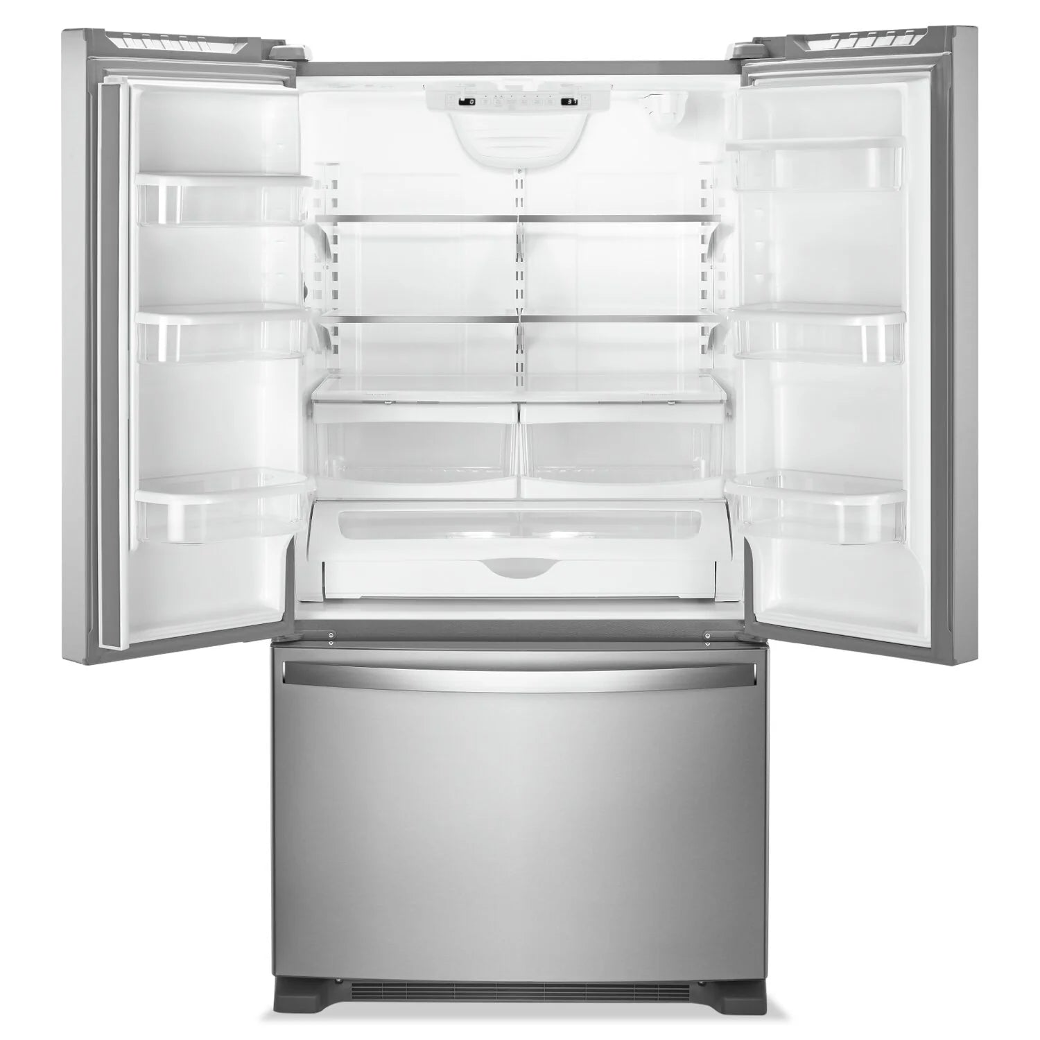 Réfrigérateur Whirlpool 33" 22,1 pi³ Portes Françaises Inox Anti-Traces WRFF5333PZ