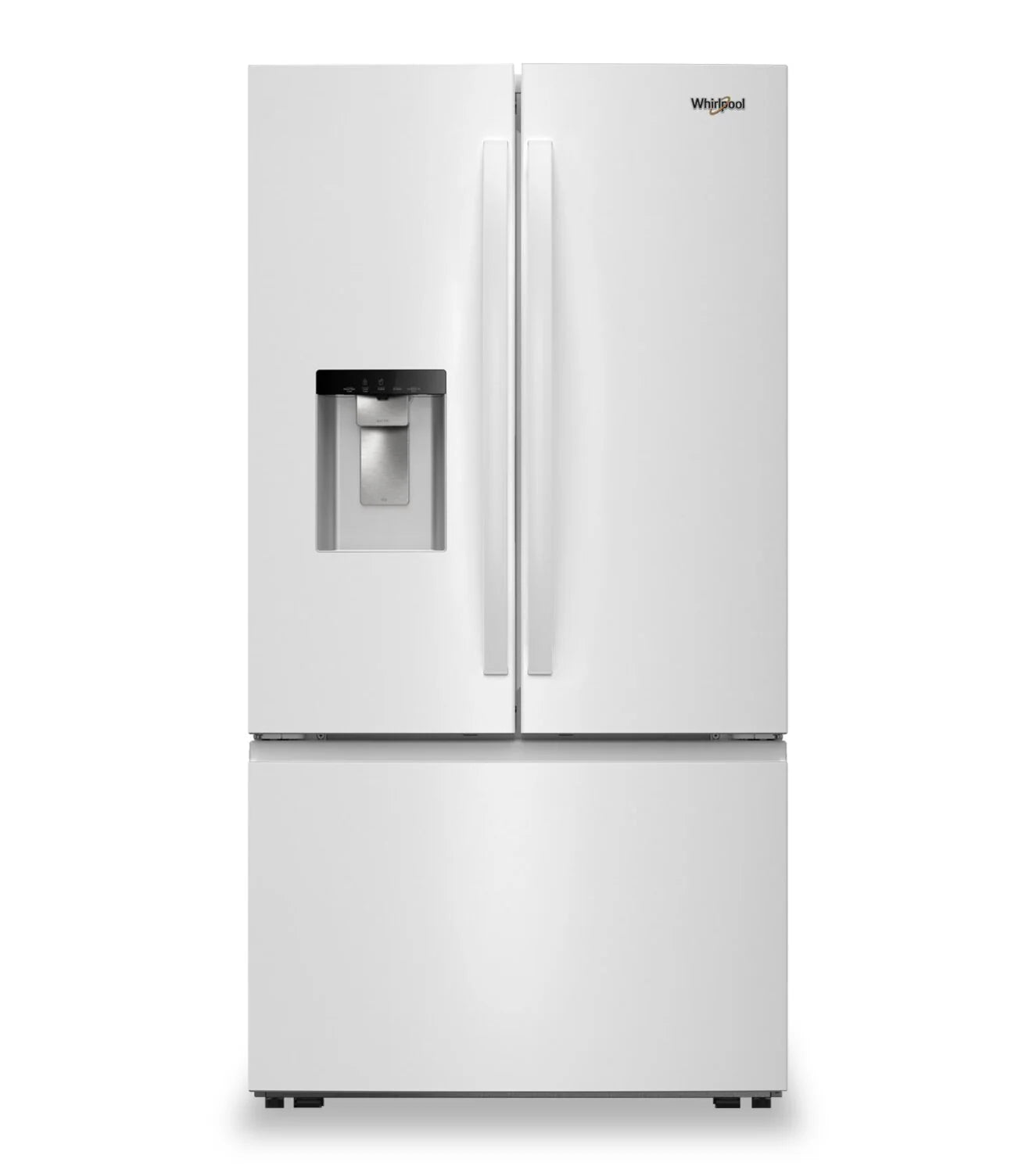 Réfrigérateur Whirlpool 36" 30 pi³ Portes Françaises Blanc avec Eau et Glace WRFF3536SW