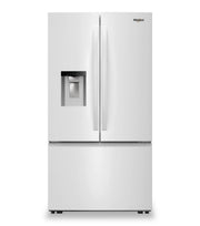Réfrigérateur Whirlpool 36" 30 pi³ Portes Françaises Blanc avec Eau et Glace WRFF3536SW