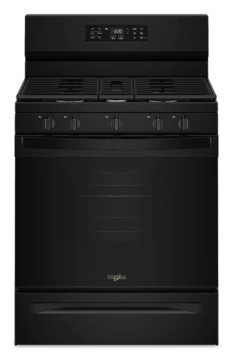Cuisinière à gaz Whirlpool 5 pi³ Air Fry noire WFGS4530SB