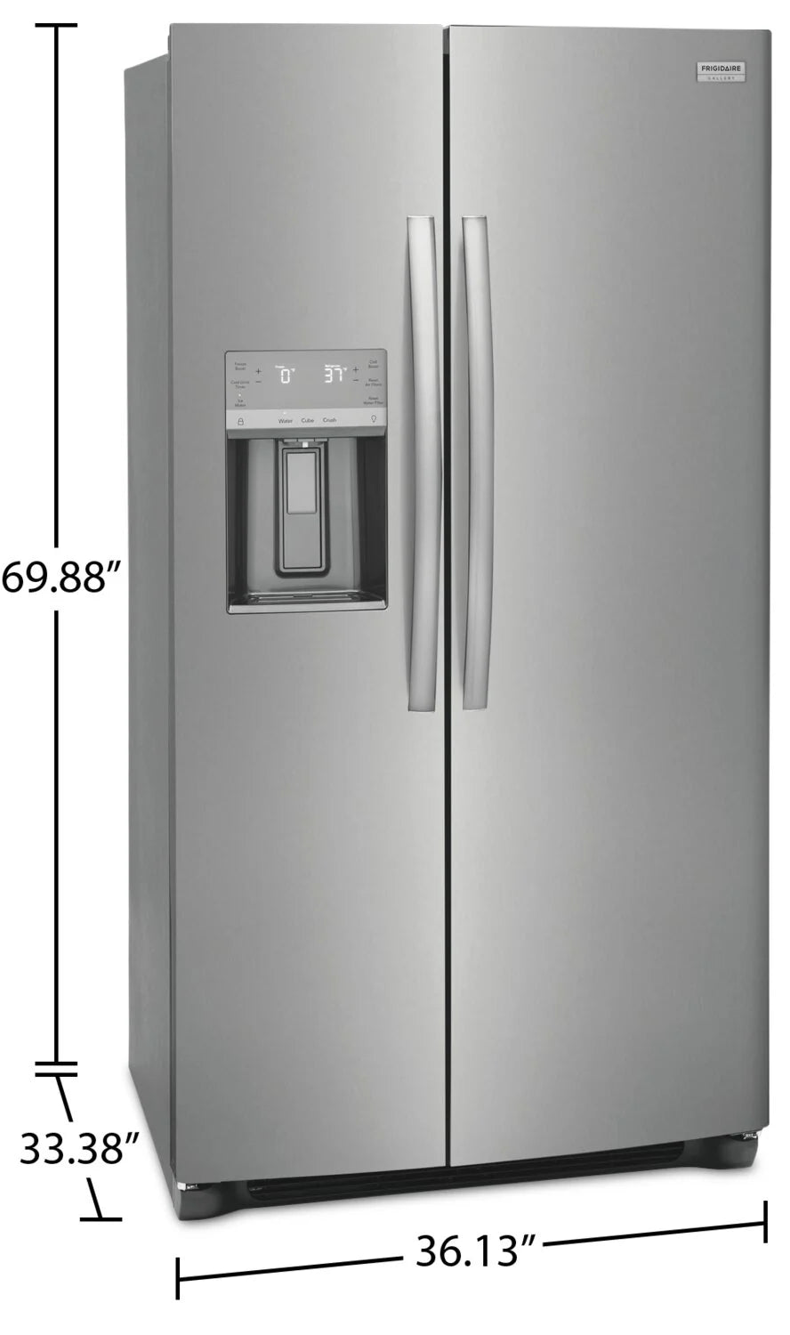 Réfrigérateur Frigidaire Gallery 36" 25,6 pi³ juxtaposé en acier inoxydable anti-traces GRSS2652AF