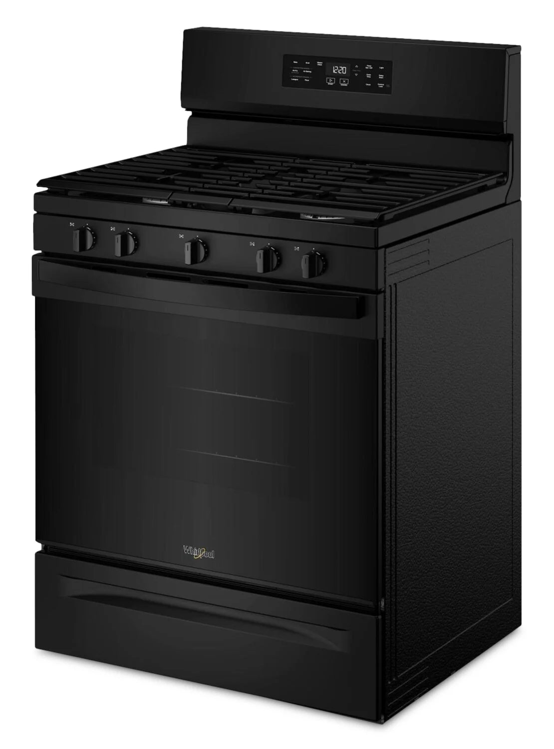 Cuisinière à gaz Whirlpool 5 pi³ Air Fry noire WFGS4530SB