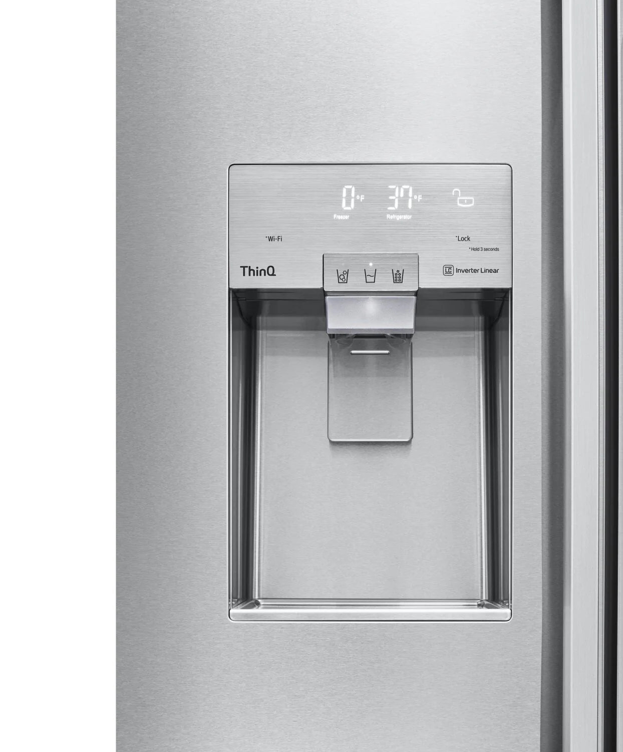 LG Studio 42" 25.6 cu. ft. Built-In Side-by-Side Refrigerator with Smudge-Proof Stainless Steel SRSXB2622S