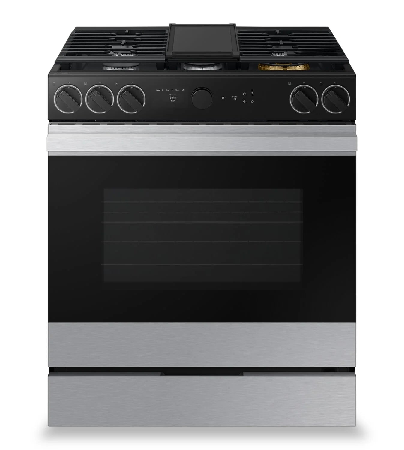 Cuisinière Samsung Bespoke 30 po 6 pi³ Gaz Encastrée Caméra et Air Sous Vide Inox NSG6DG8700SRAA