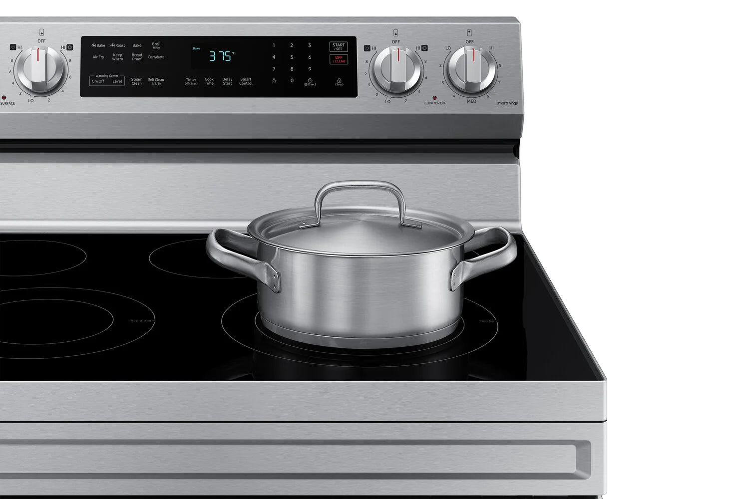 Cuisinière électrique Samsung 6,3 pi³ avec friture à air chaud en inox NE63A6511SS