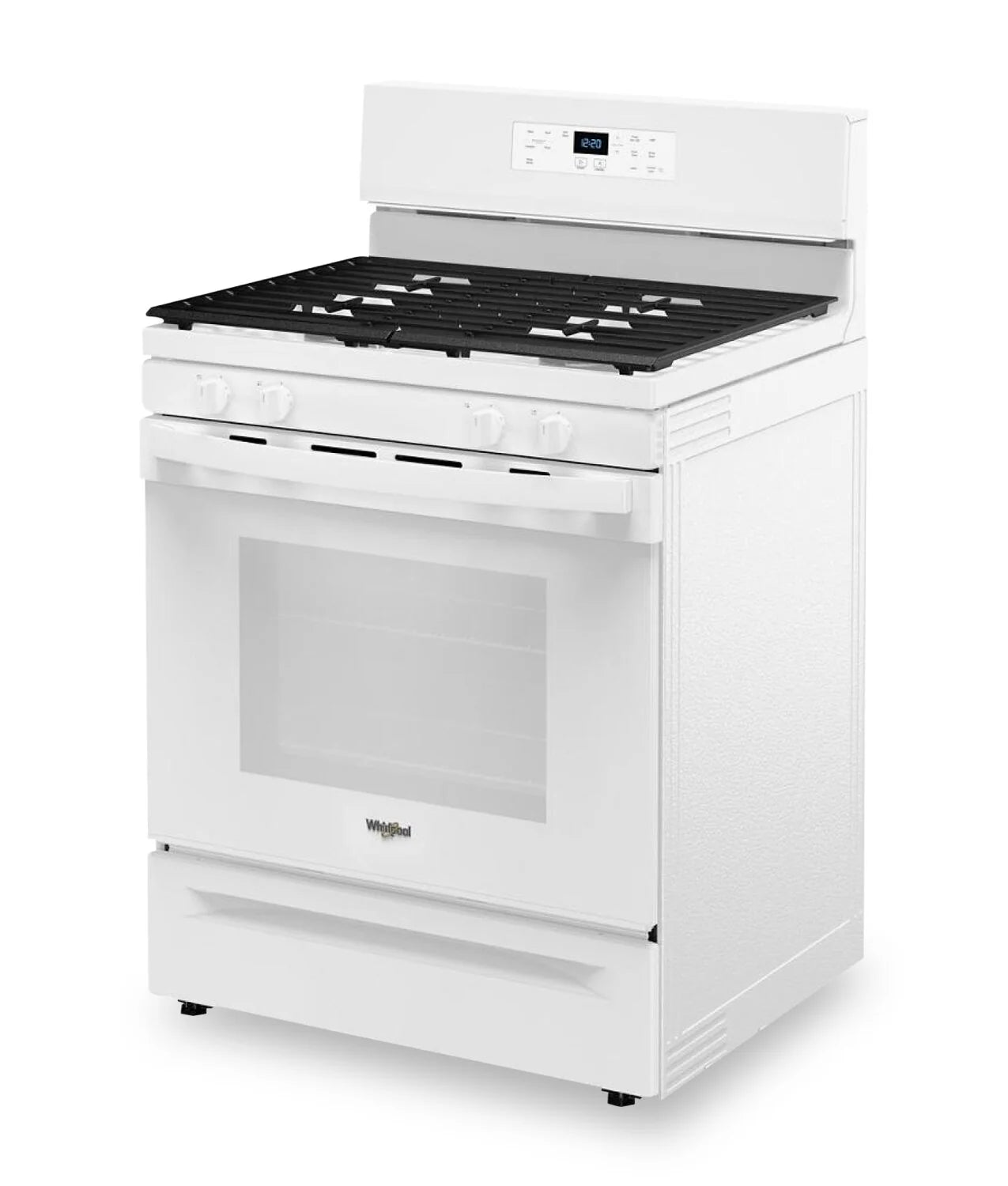 Cuisinière à gaz Whirlpool 30 po, 5,3 pi³, blanche, SpeedHeat