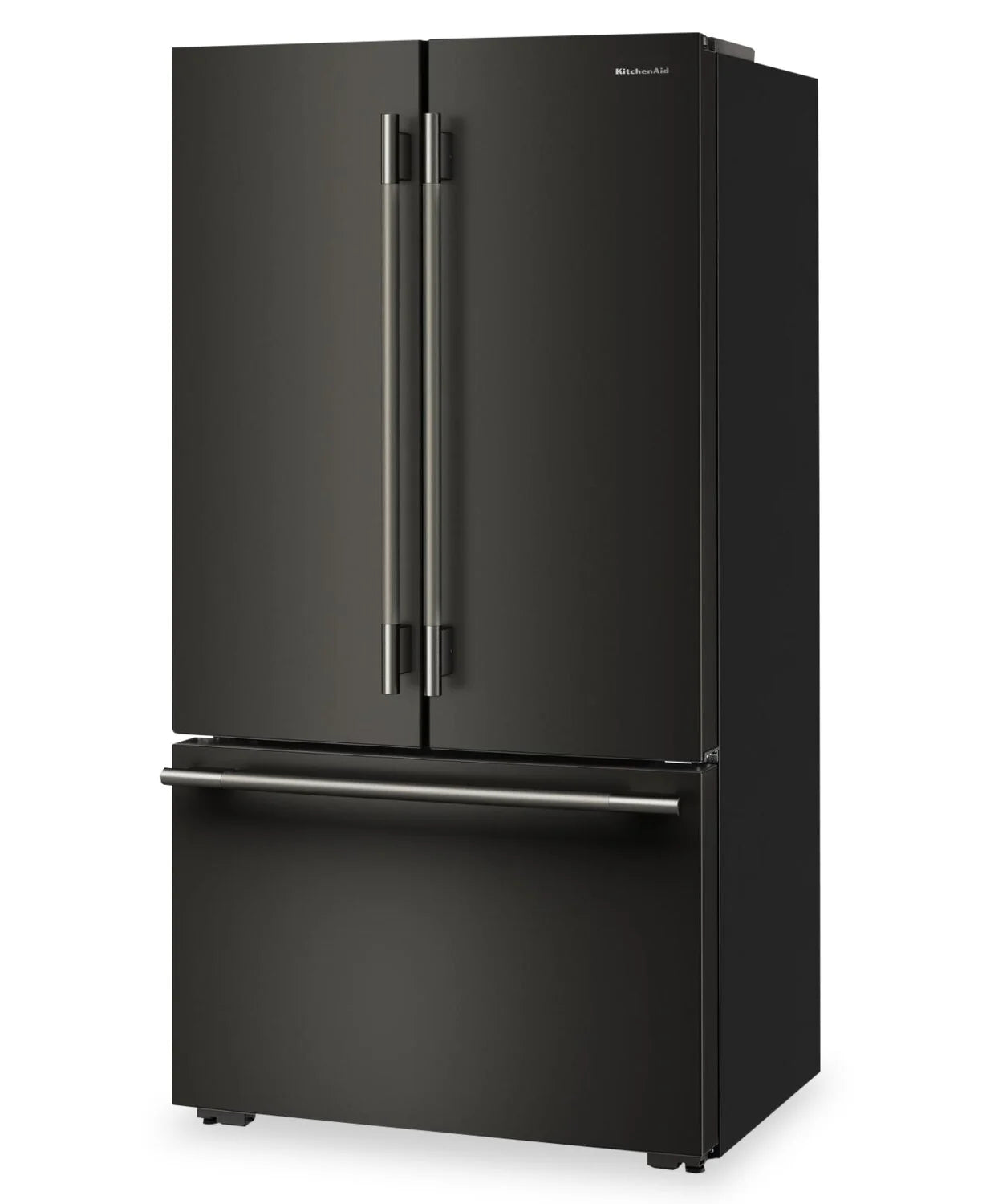 Réfrigérateur KitchenAid 36" 24 pi³ Portes Françaises Minerai Noir Prof. Comptoir KRFC236SBE