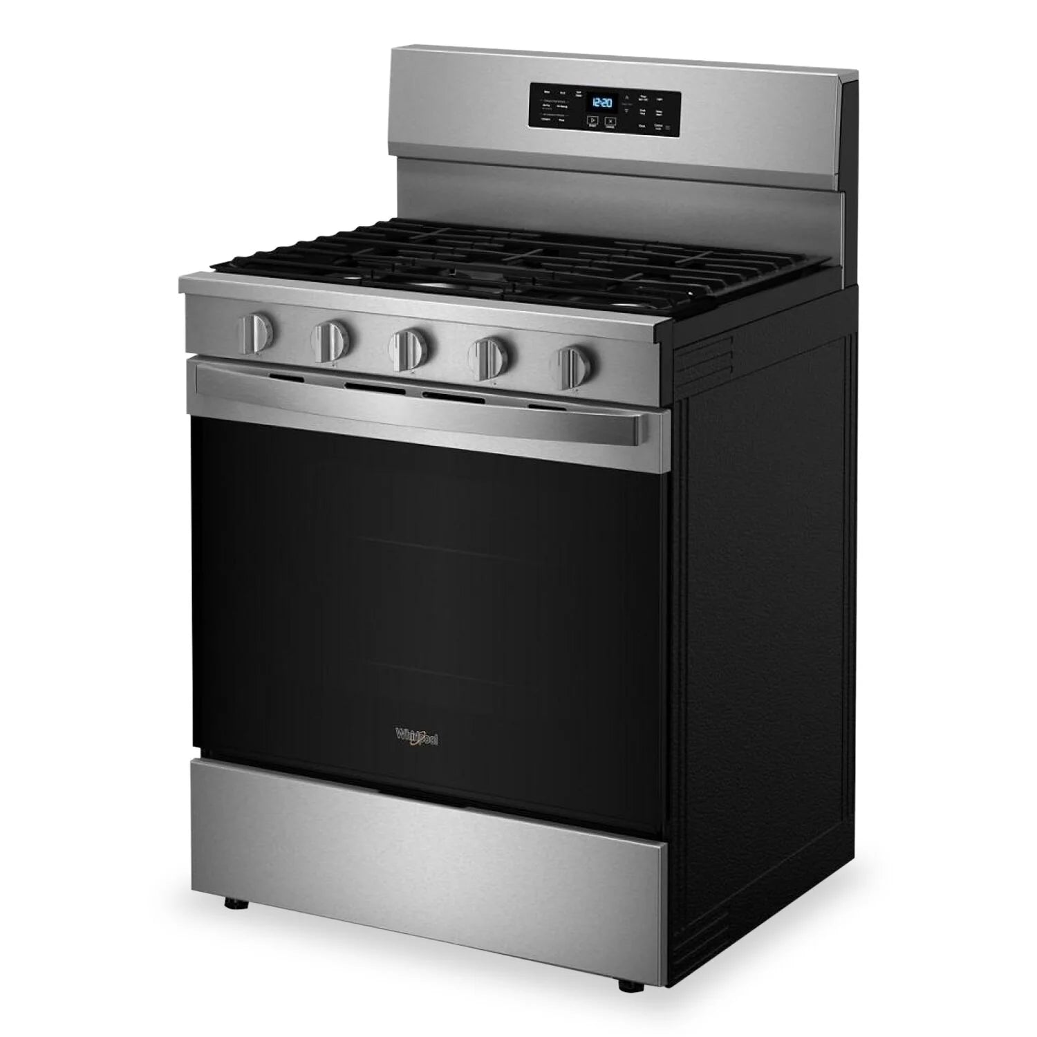 Cuisinière Whirlpool 30" 5 pi³ Gaz Air Fry Autonettoyante Inox Anti-traces WFGS5030RZ
